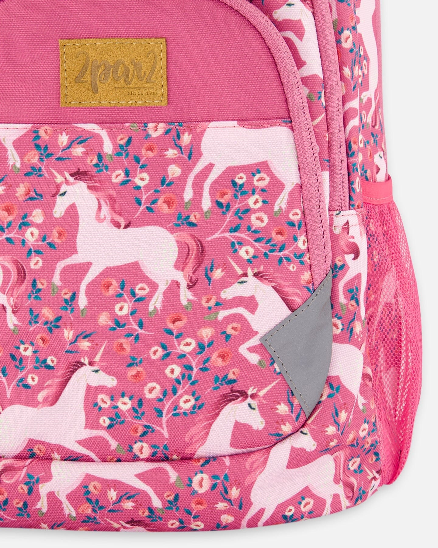 Toddler Backpack Pink Printed Unicorn by Deux par Deux