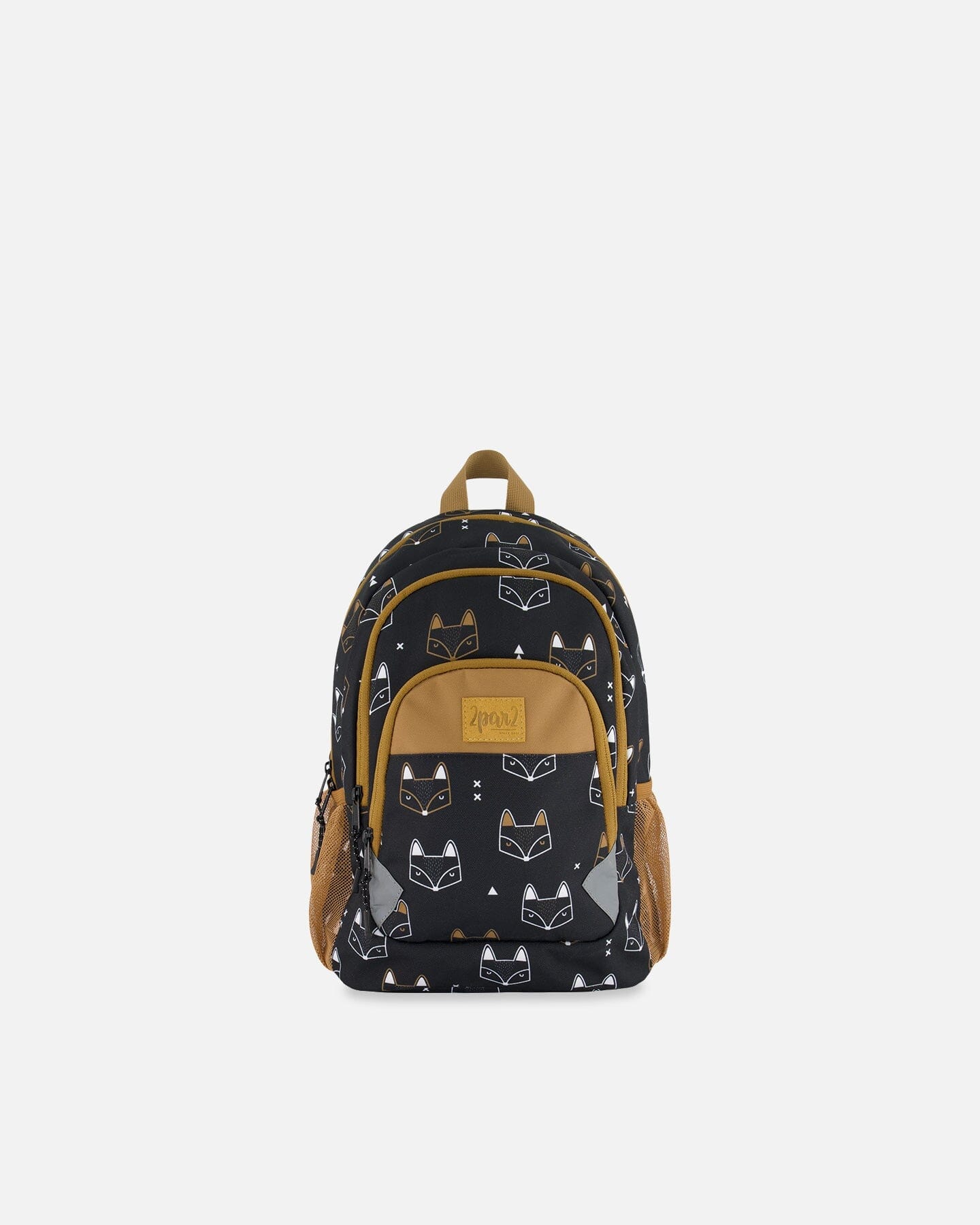 Toddler Backpack Black Printed Fox by Deux par Deux