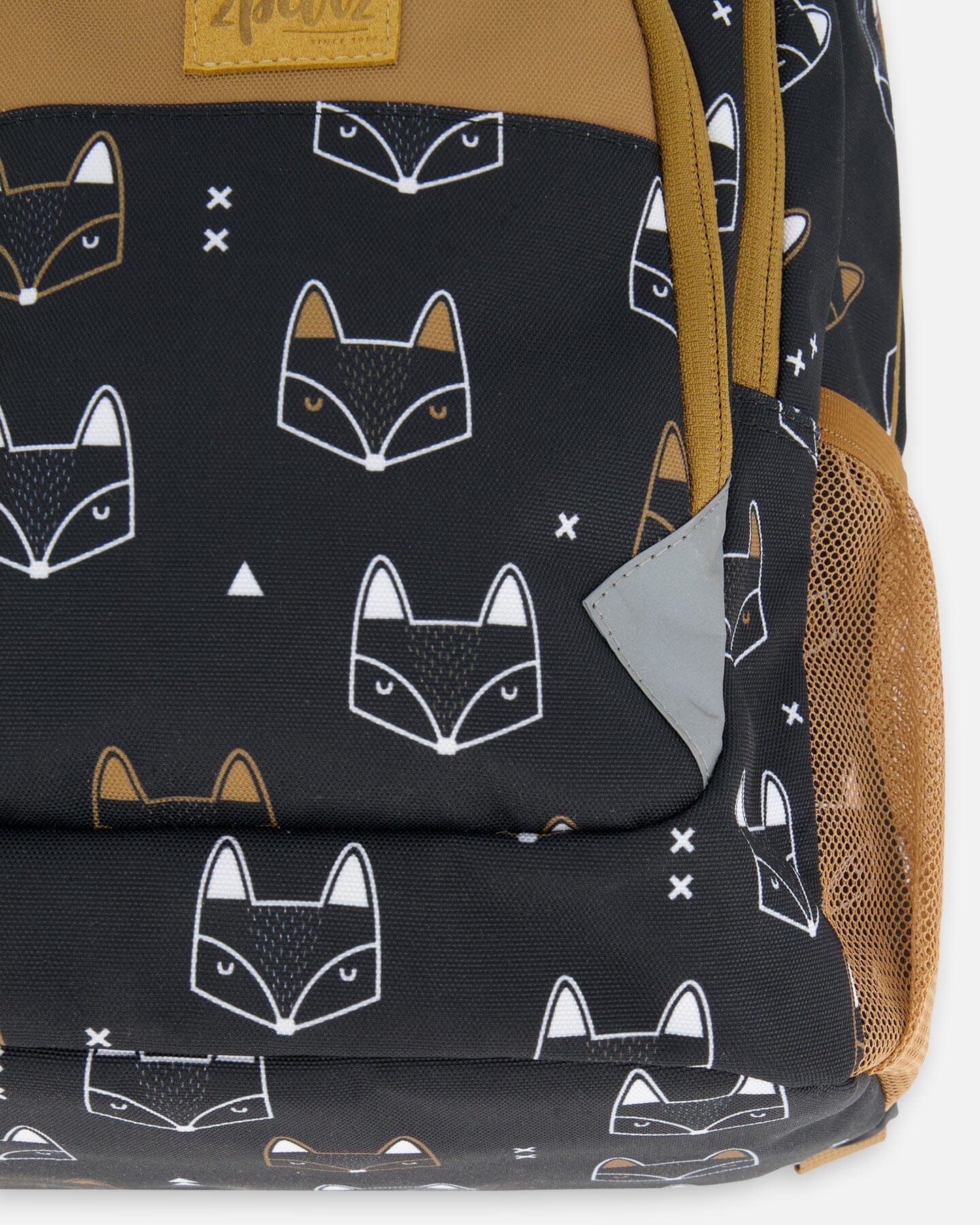 Toddler Backpack Black Printed Fox by Deux par Deux