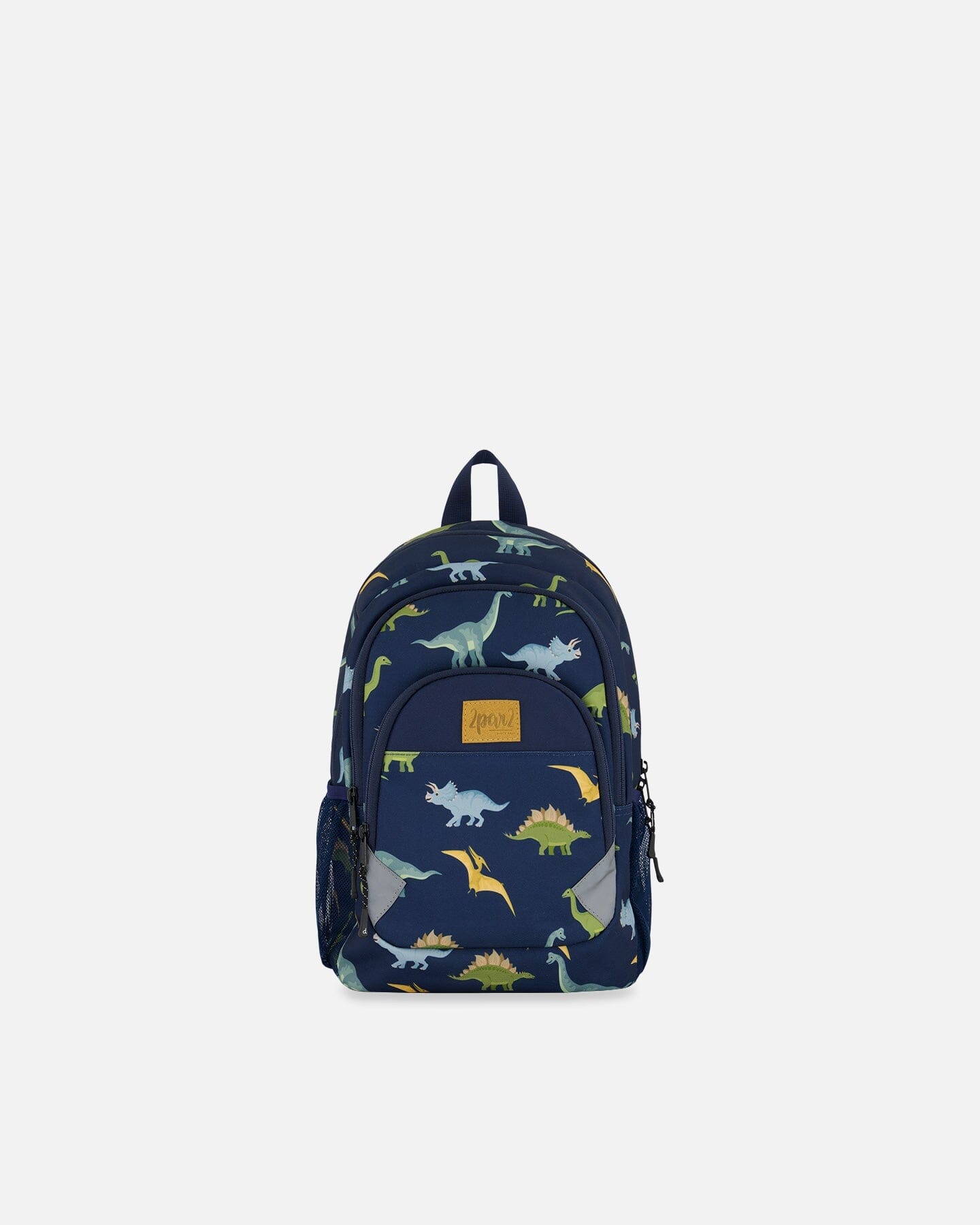 Toddler Backpack Navy Blue Printed Dinosaurs by Deux par Deux