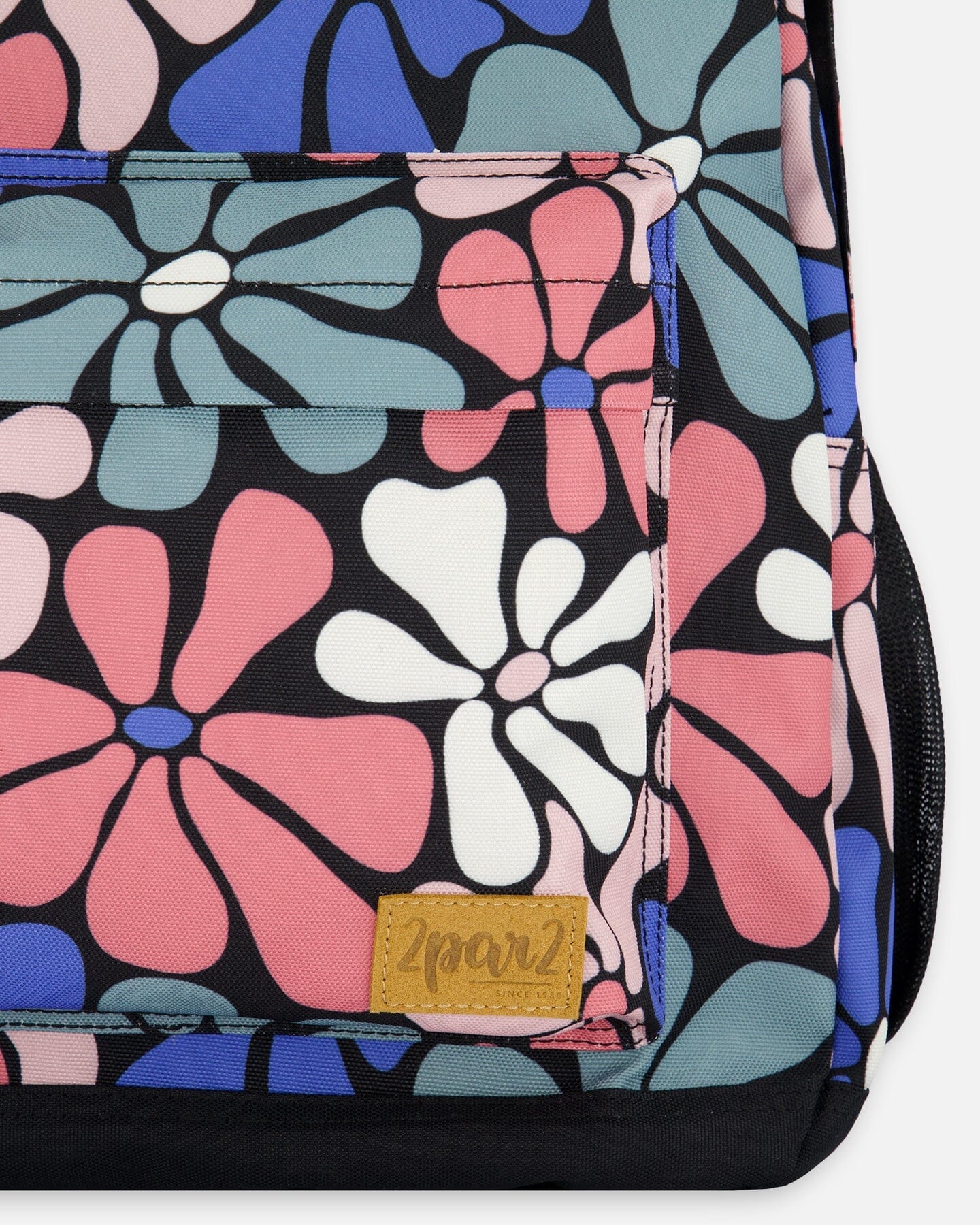 Backpack Printed Retro Flowers by Deux par Deux