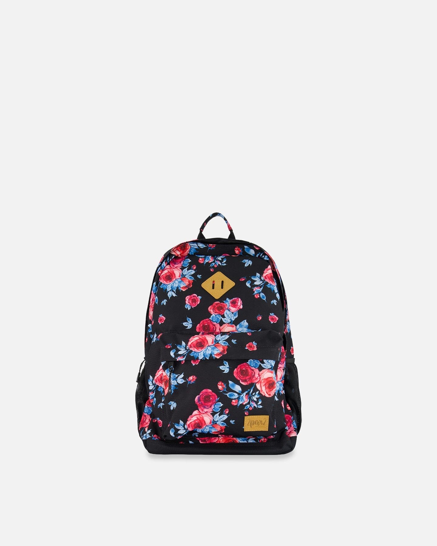 Backpack Black Printed Roses by Deux par Deux