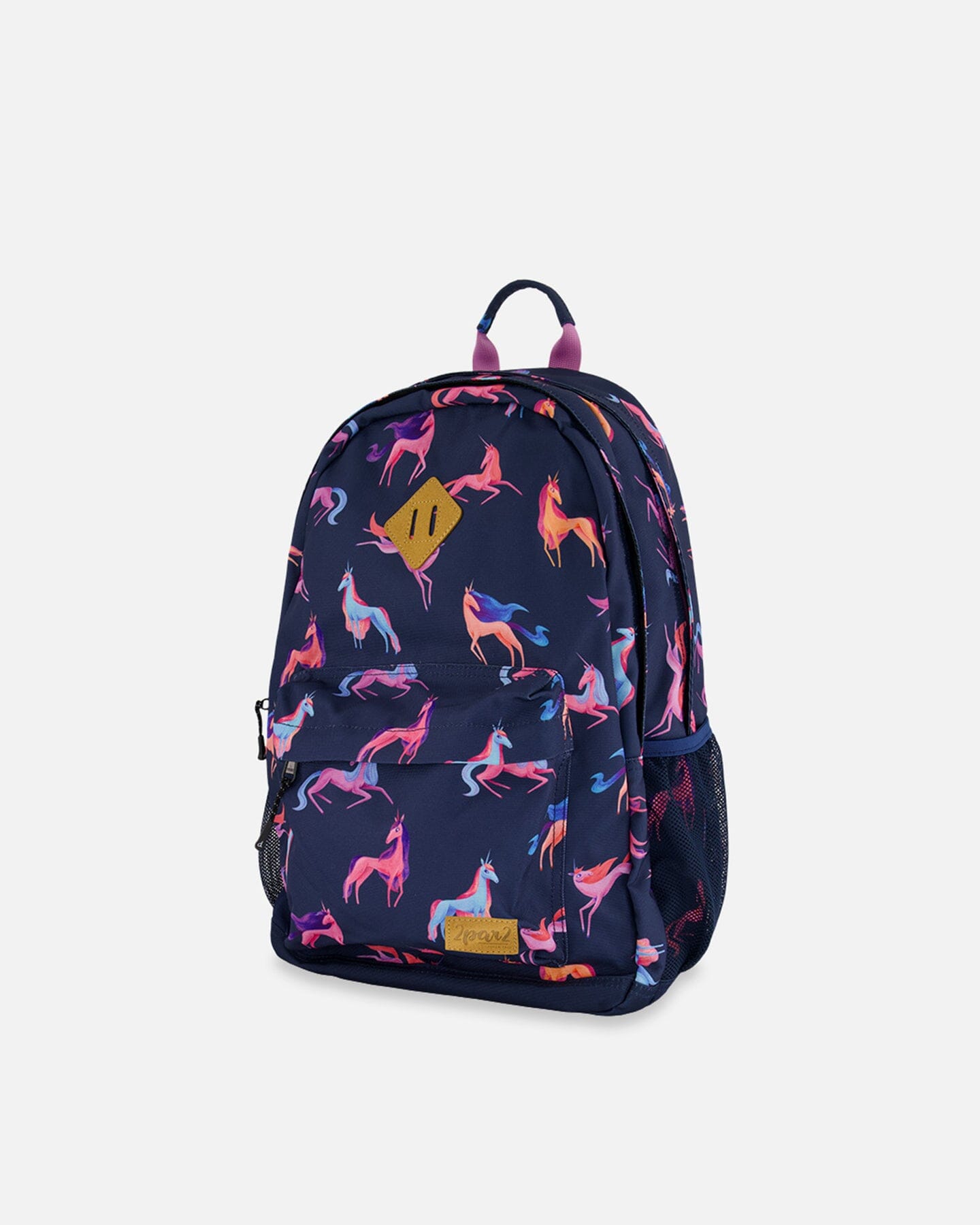 Backpack Navy Printed Unicorn by Deux par Deux