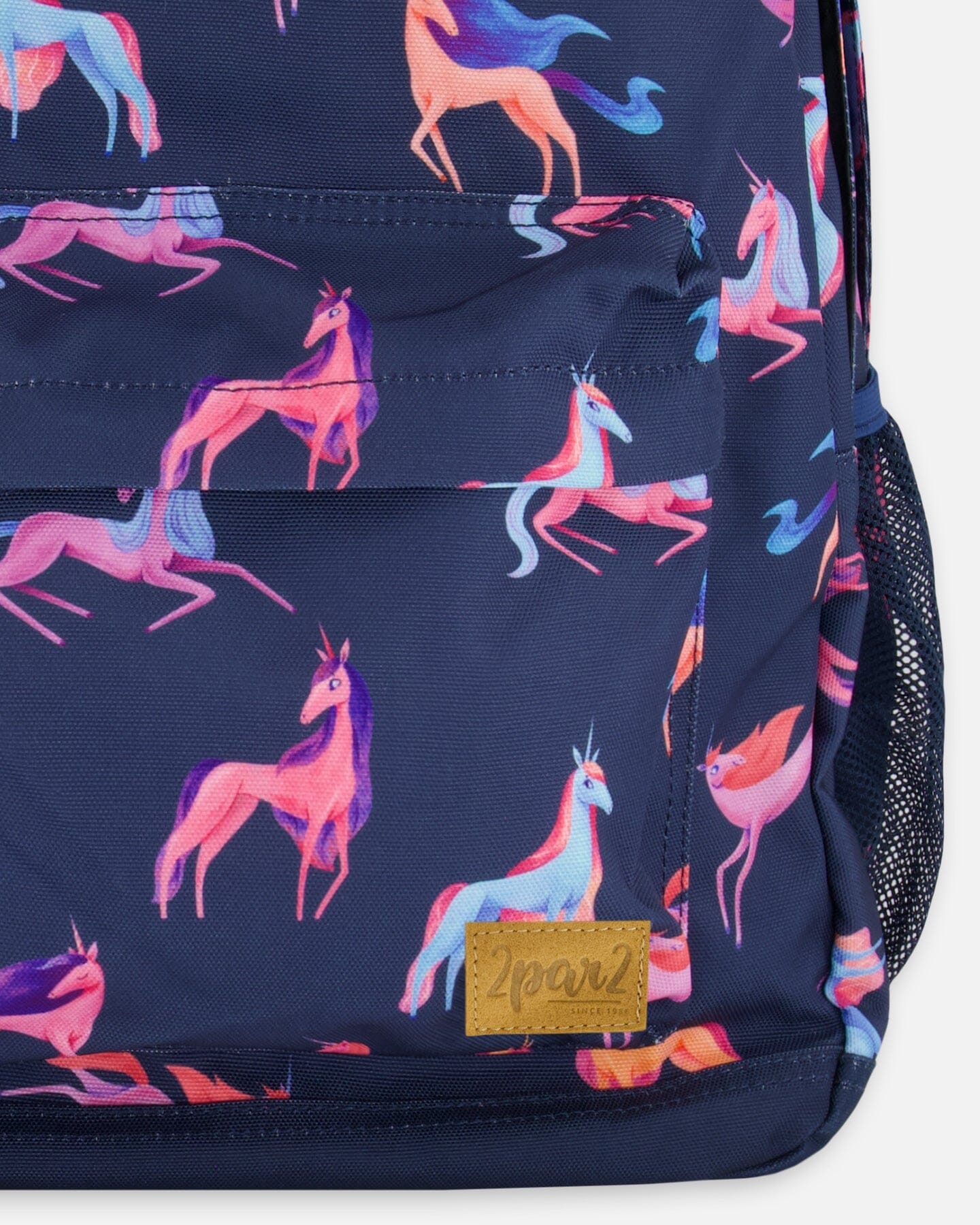 Backpack Navy Printed Unicorn by Deux par Deux