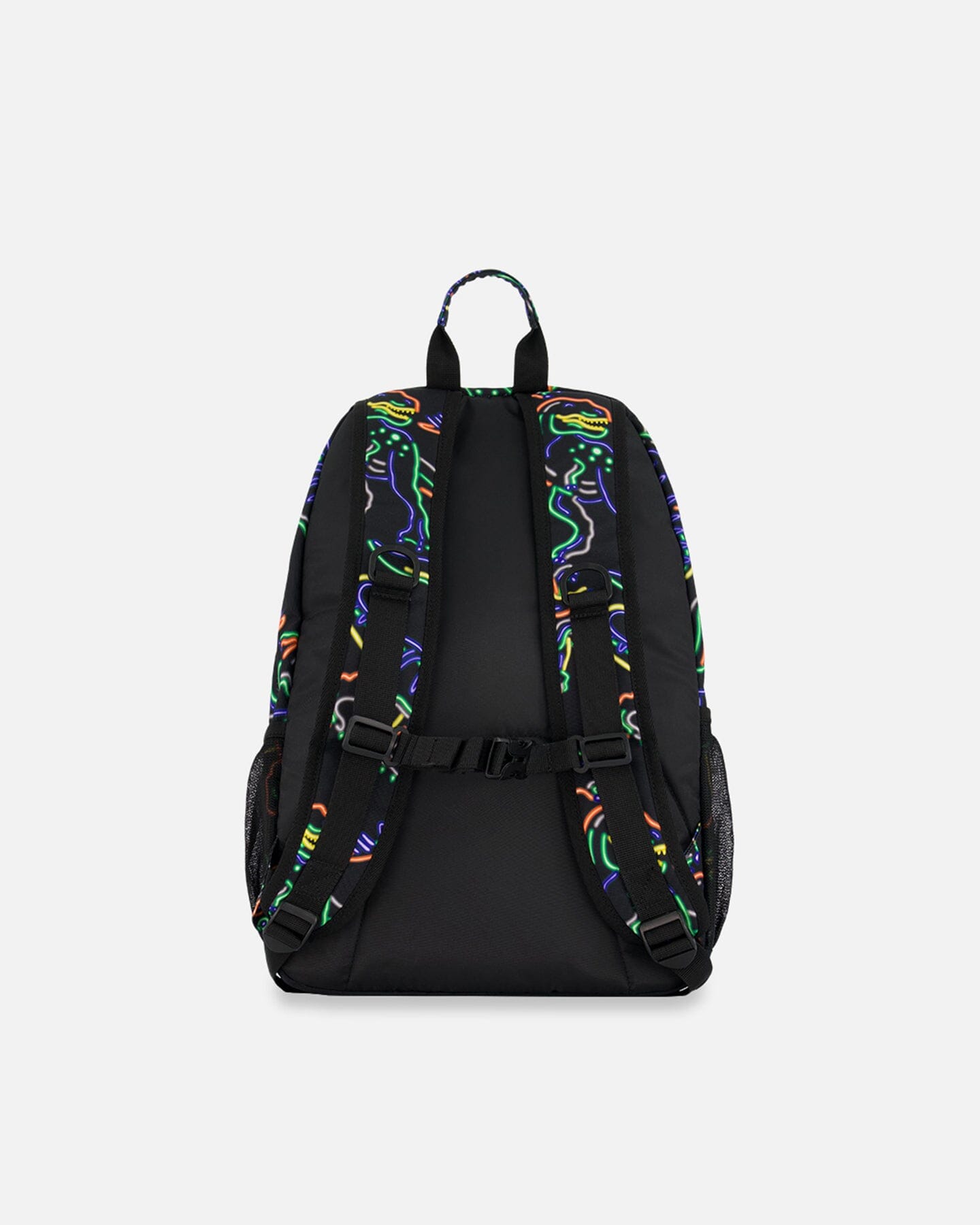 Backpack Black Printed Neon Dino by Deux par Deux