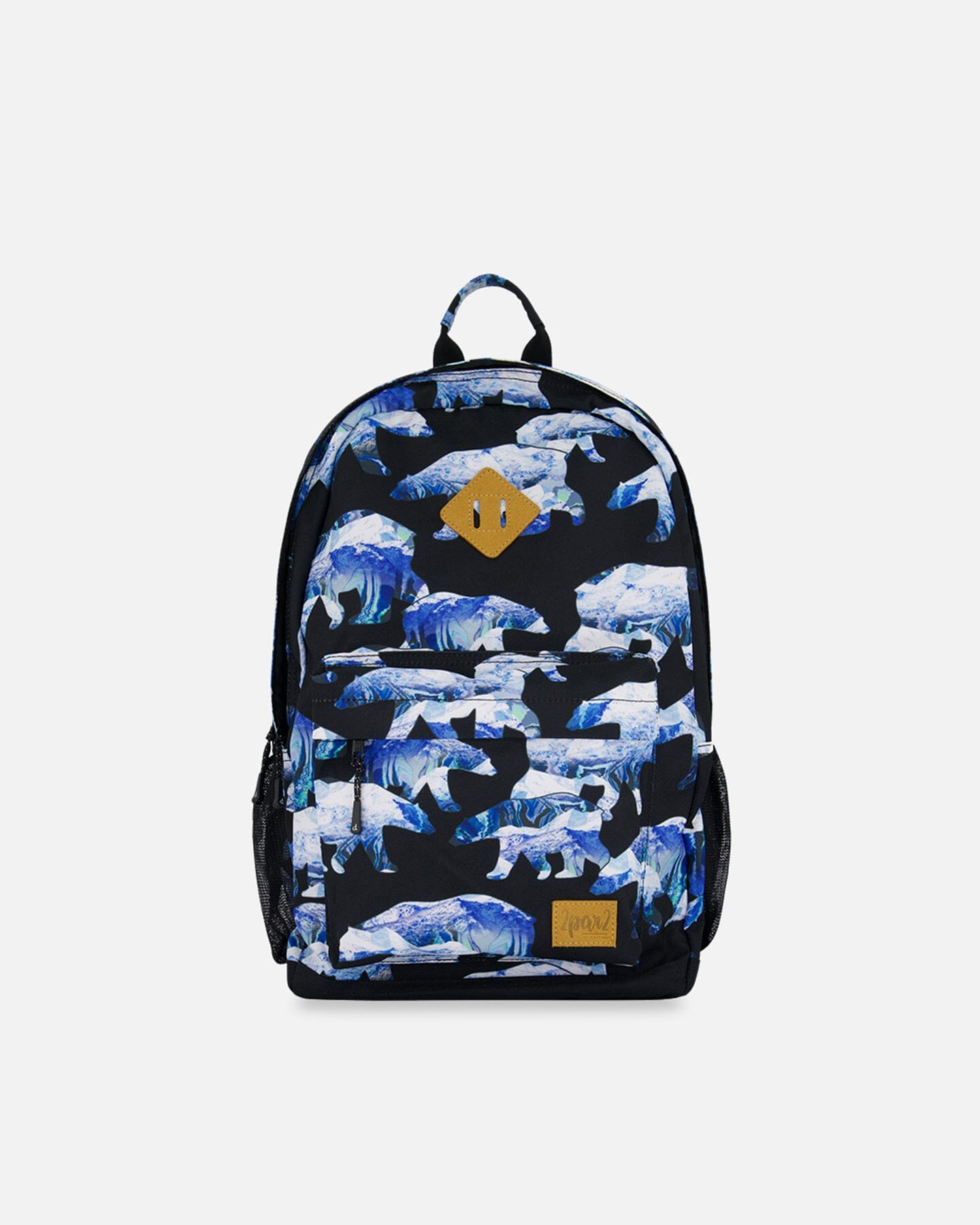 Backpack Black Printed Polar Bears by Deux par Deux