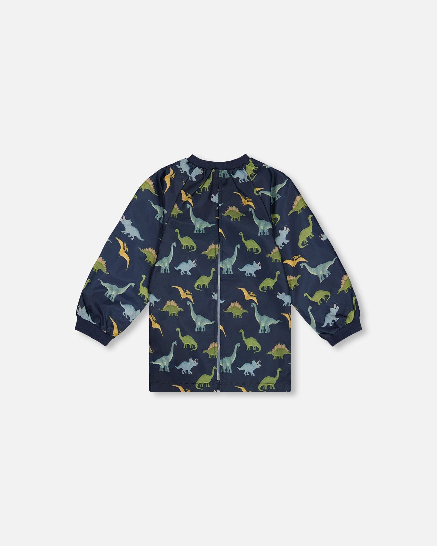 School Apron Navy Blue Printed Dinosaurs by Deux par Deux