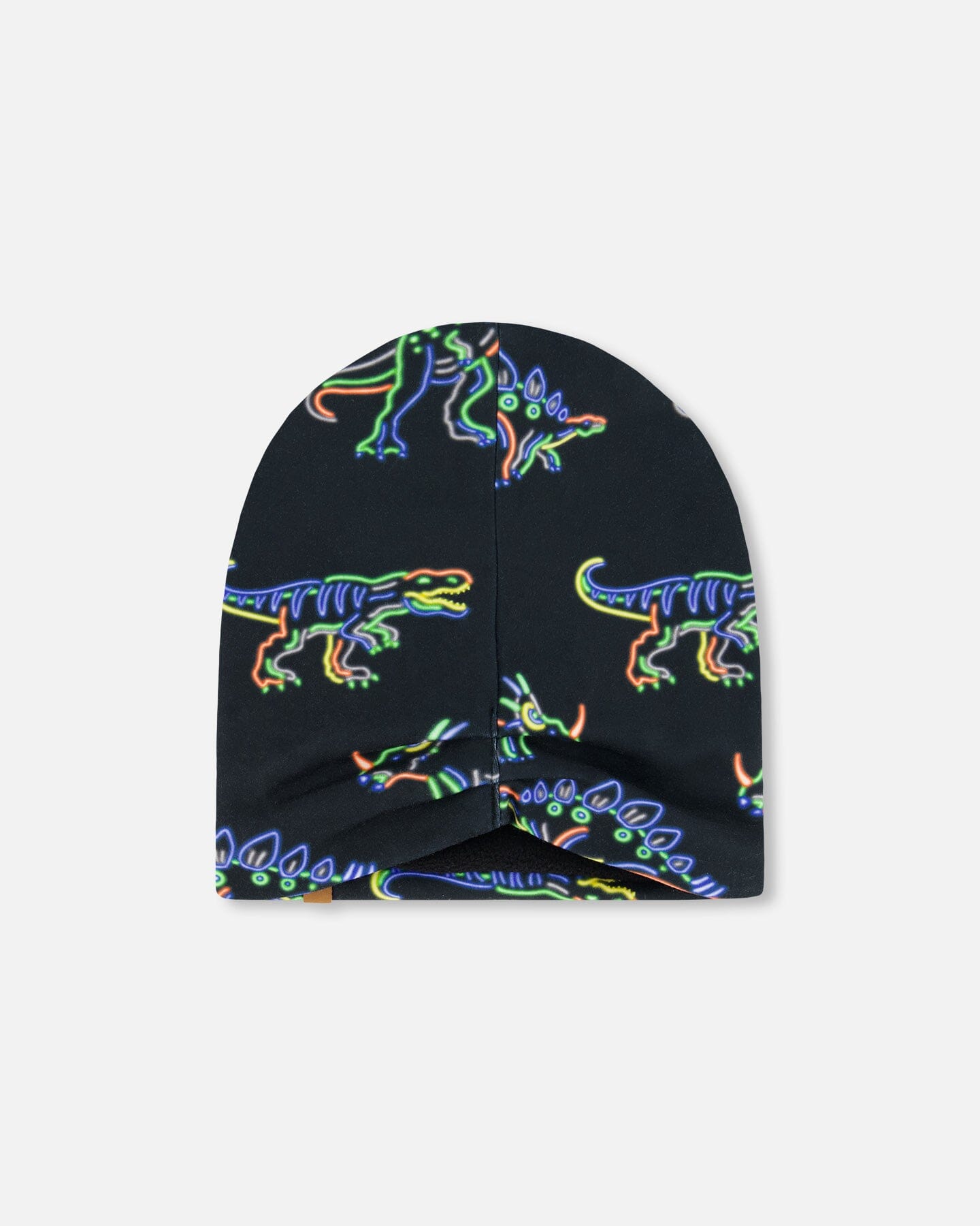 Mid-Season Jersey Hat Black Printed Neon Dino by Deux par Deux