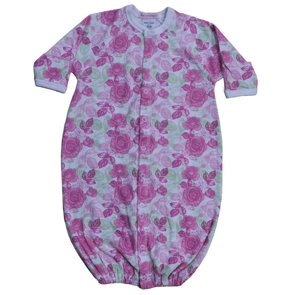 Baby Converter Gown - Floral Roses