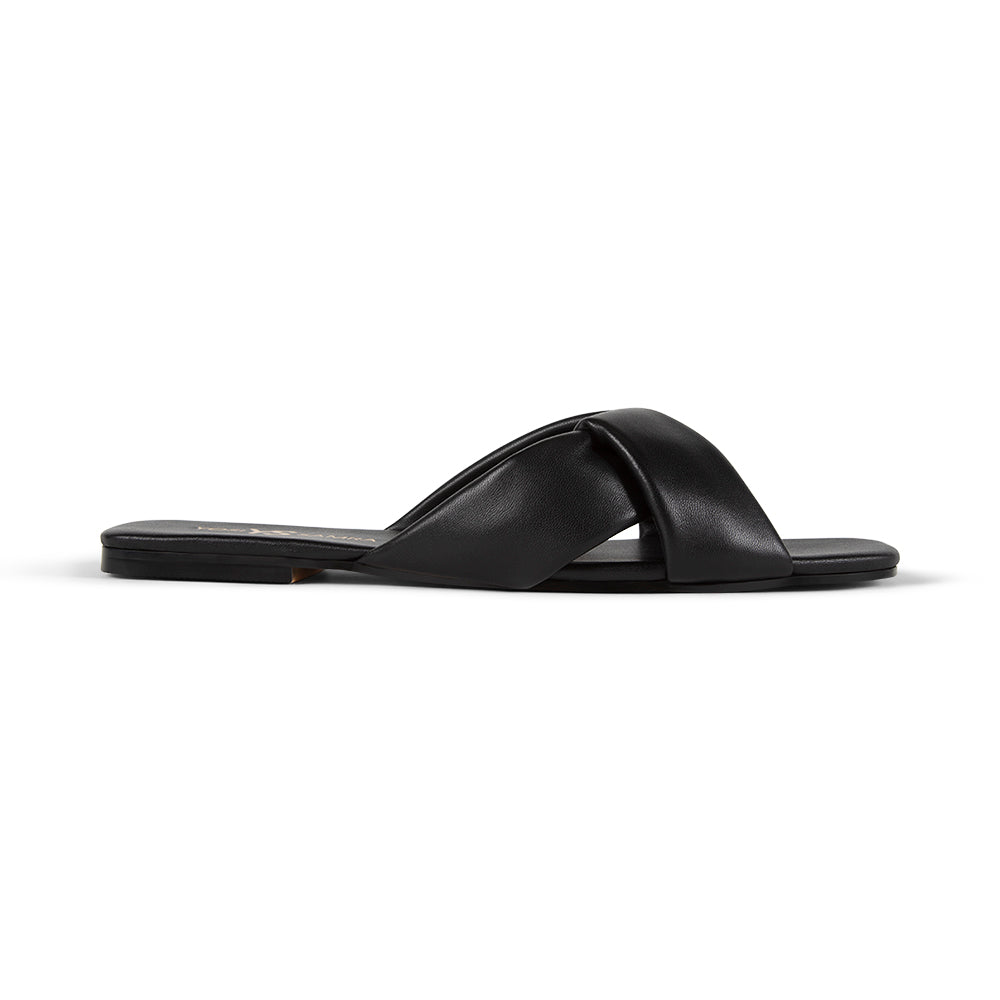 Nancy Slide In Black Leather