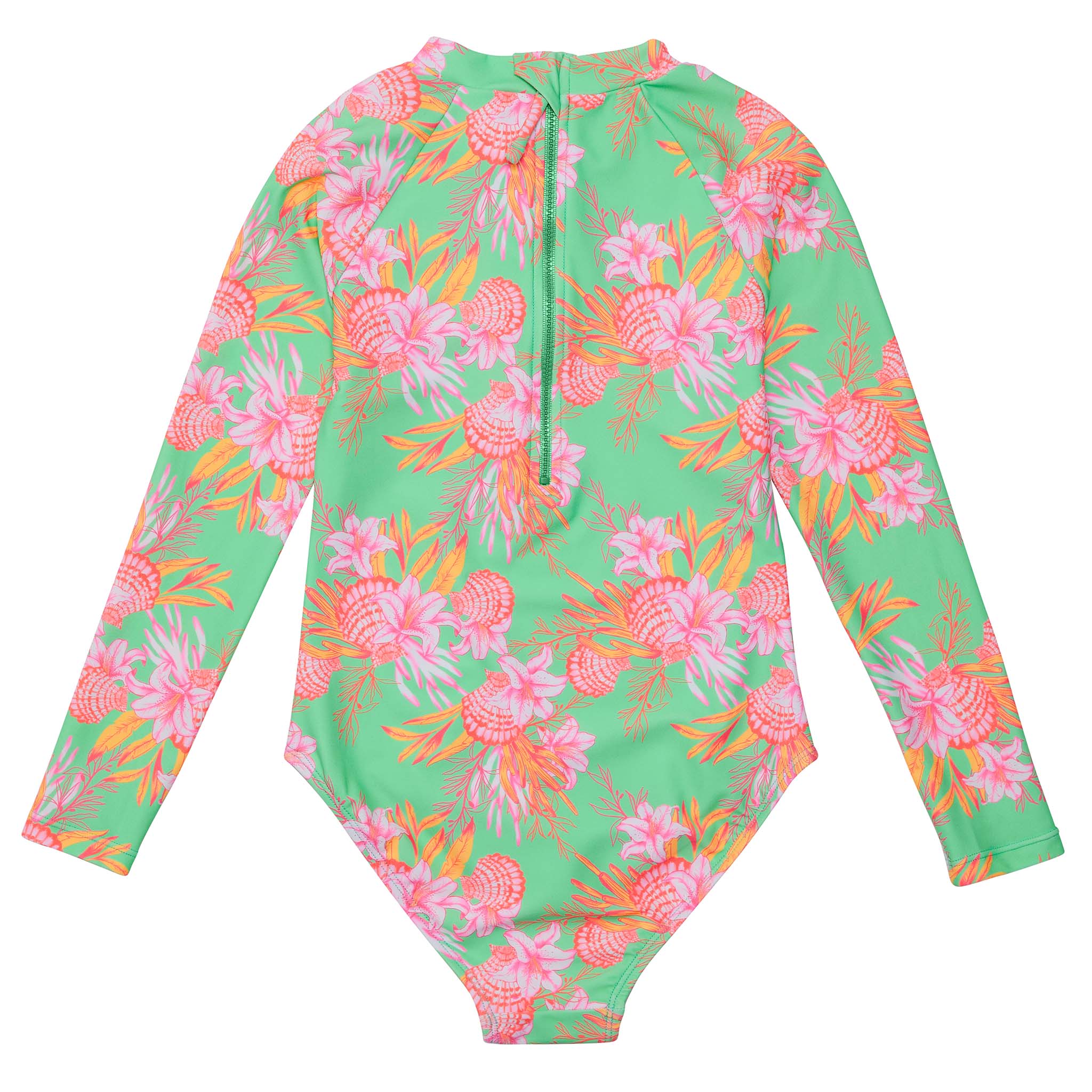 Coastal Shells Sustainable Ls Surf Suit