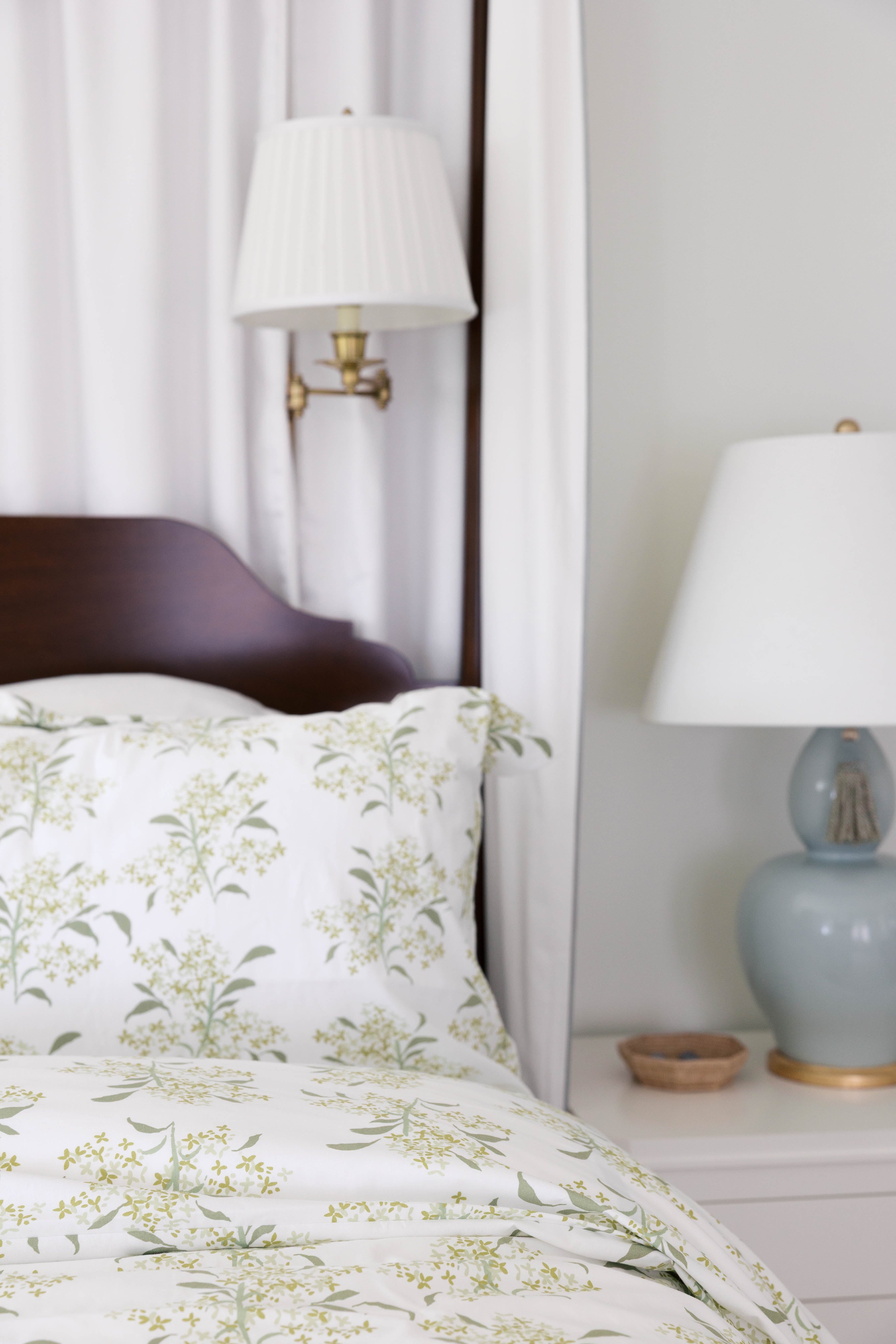 Lilac In Green Fitted Sheet