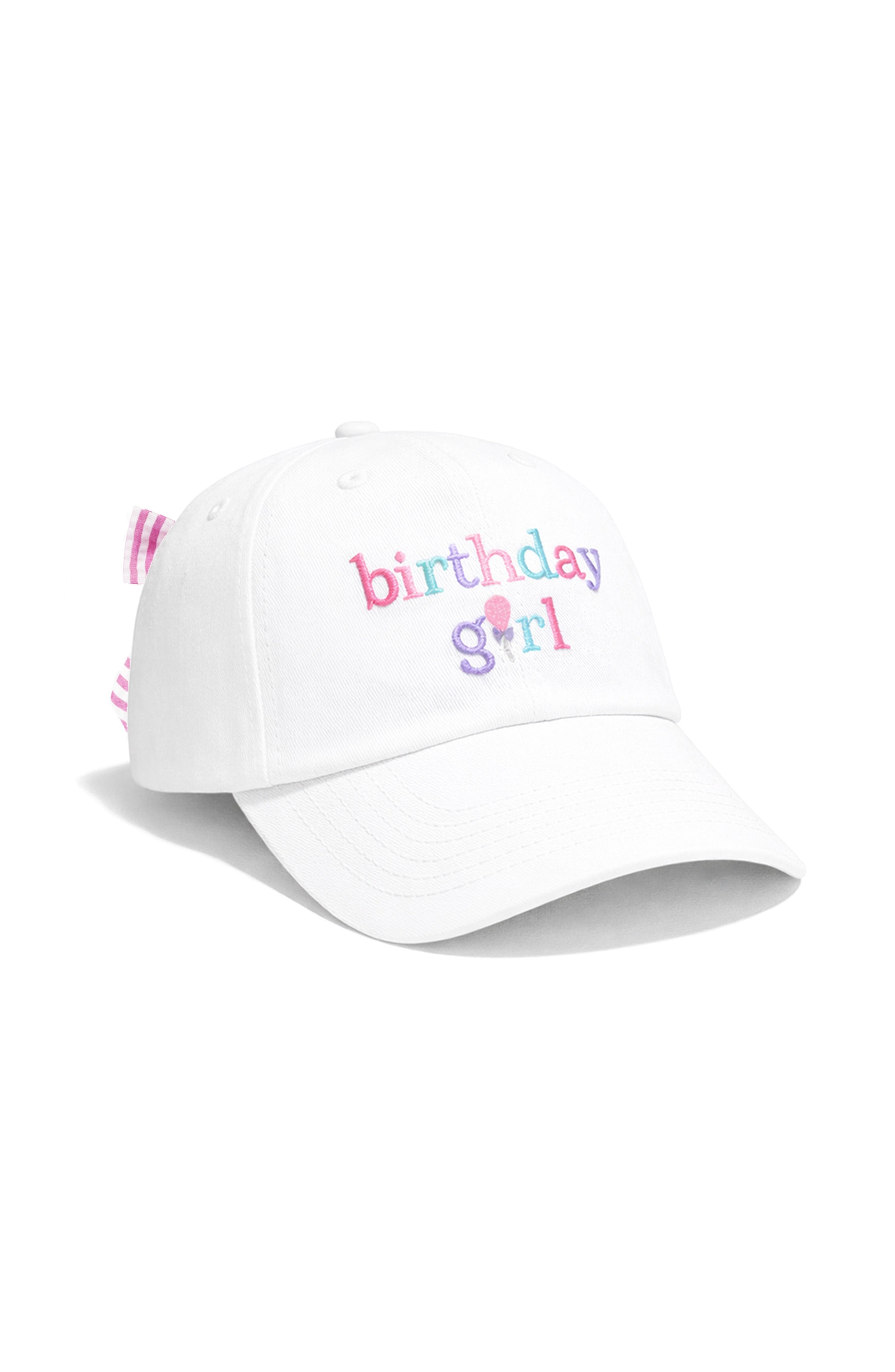 Birthday Girl Bow Baseball Hat (baby/toddler, Youth)