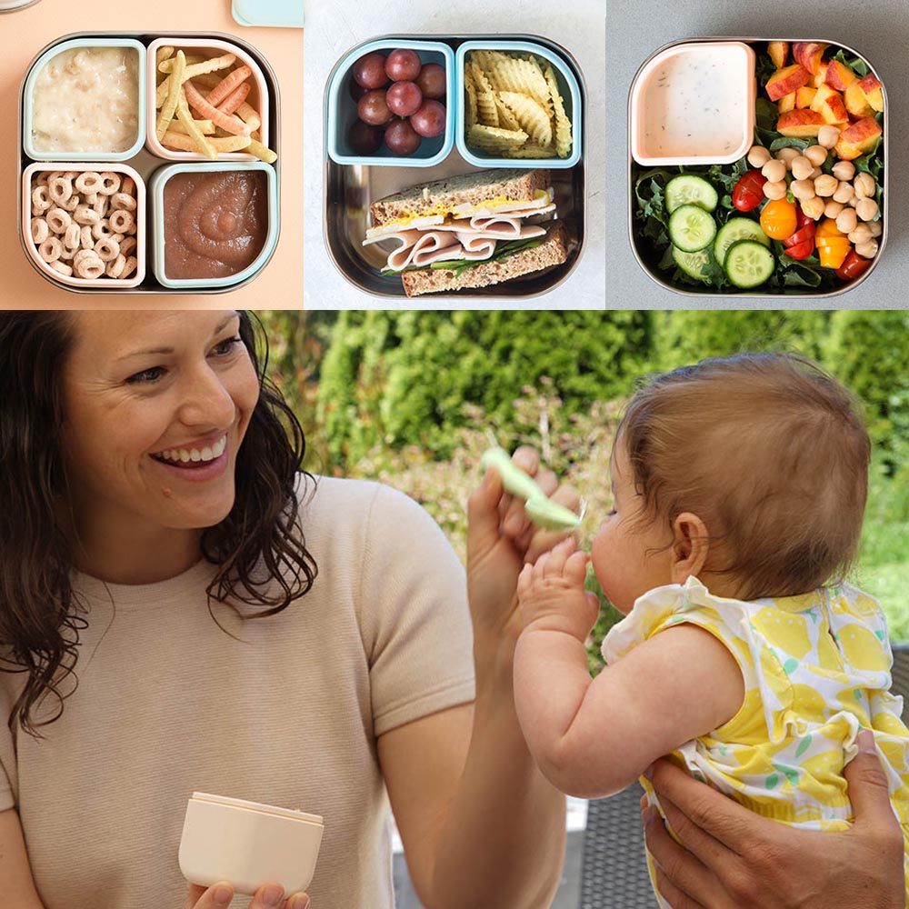 Growbento: All Ages Bento Box - Snow + Peach