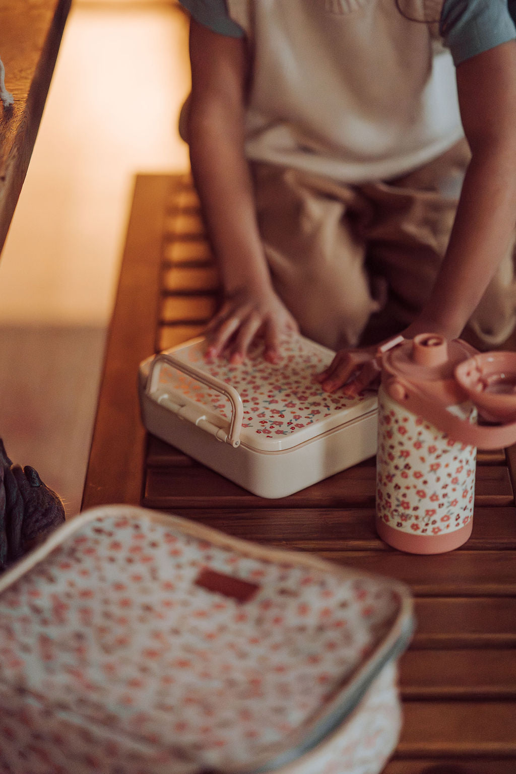 3 Compartment Leakproof Lunchbox | Scandi Floral