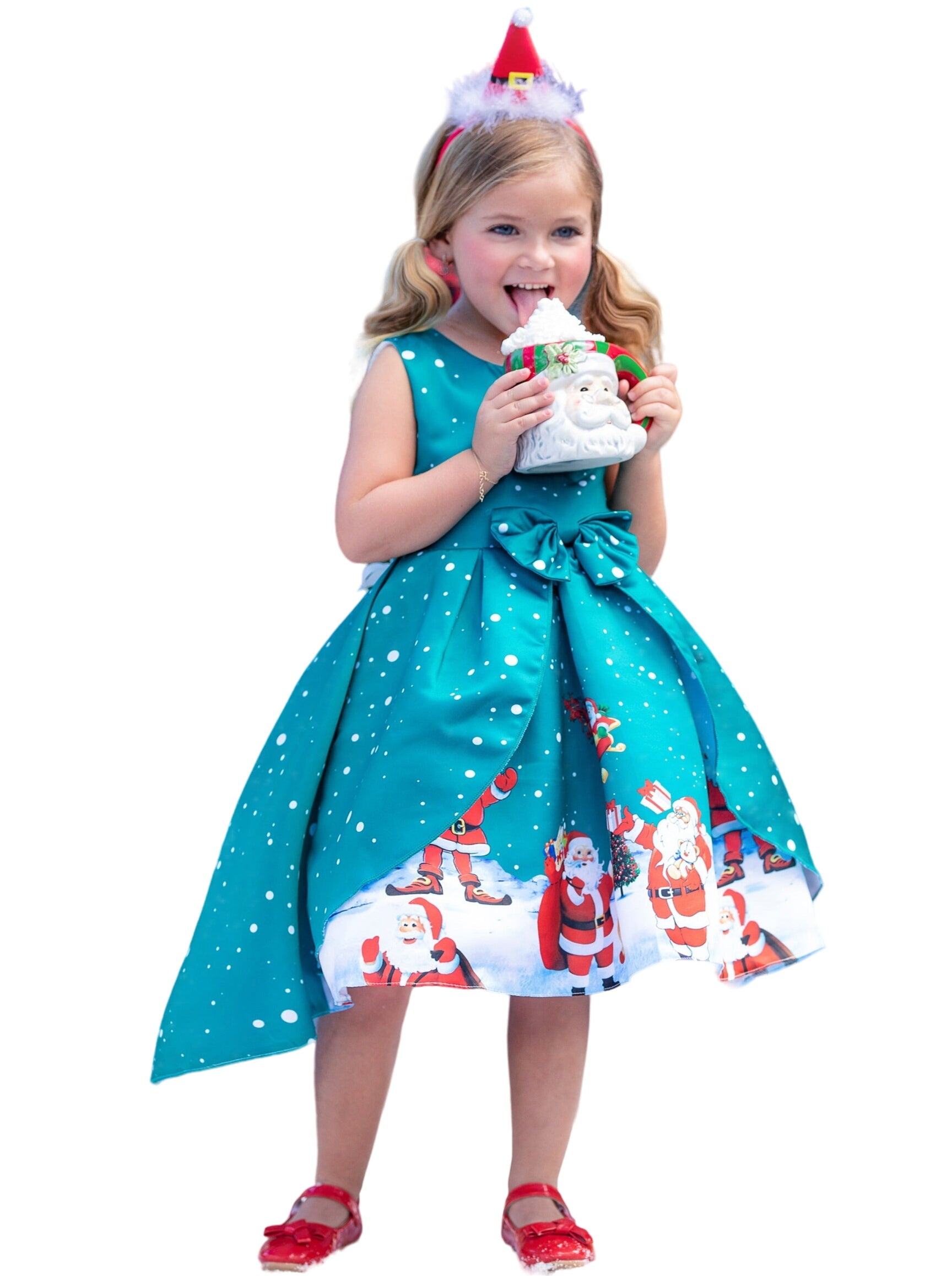 Santa Time Holiday Scene Dress