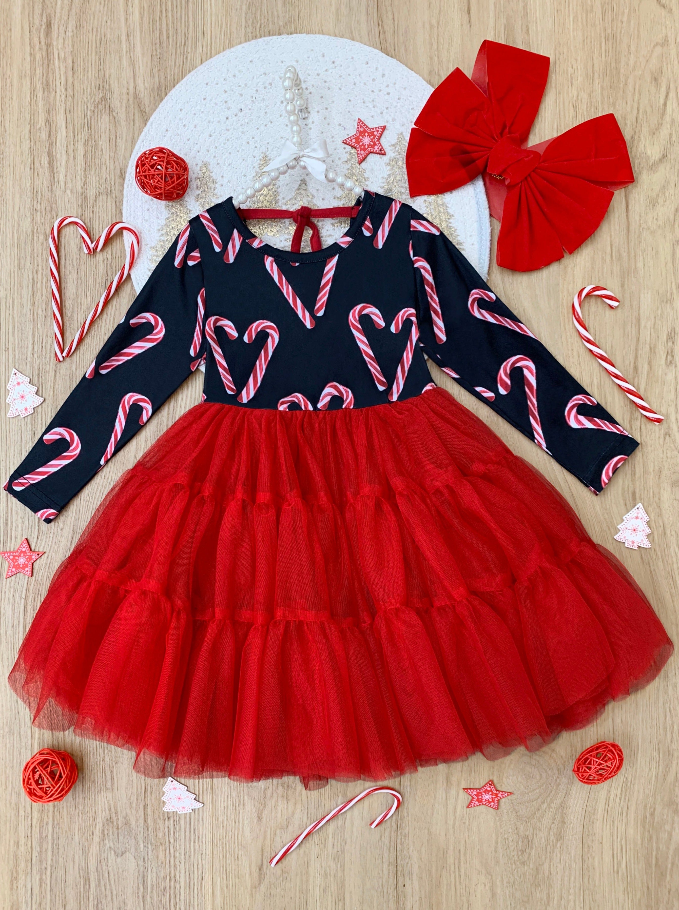 I Love Candy Canes Tutu Dress