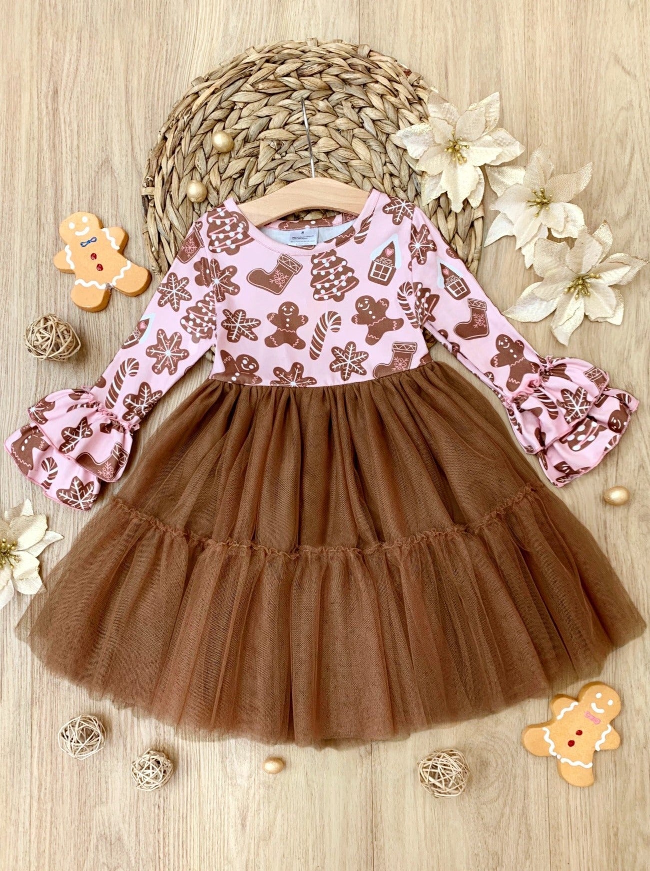 Sweet Gingerbread Friends Tutu Dress