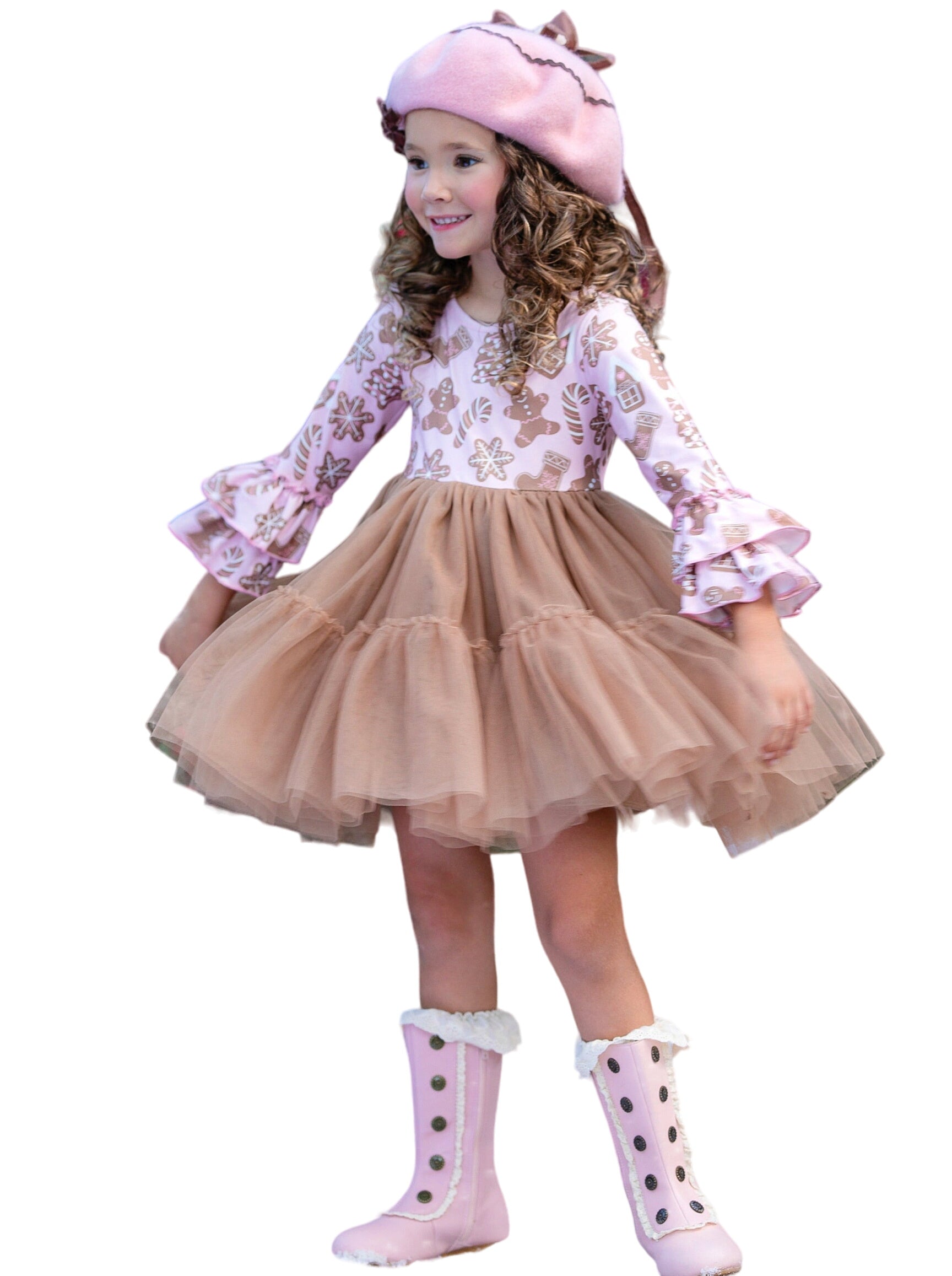 Sweet Gingerbread Friends Tutu Dress