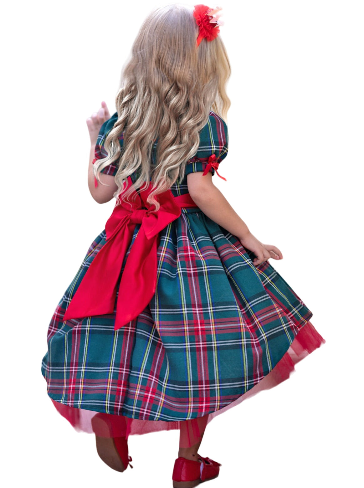 Holly Jolly Hi-lo Plaid Holiday Dress