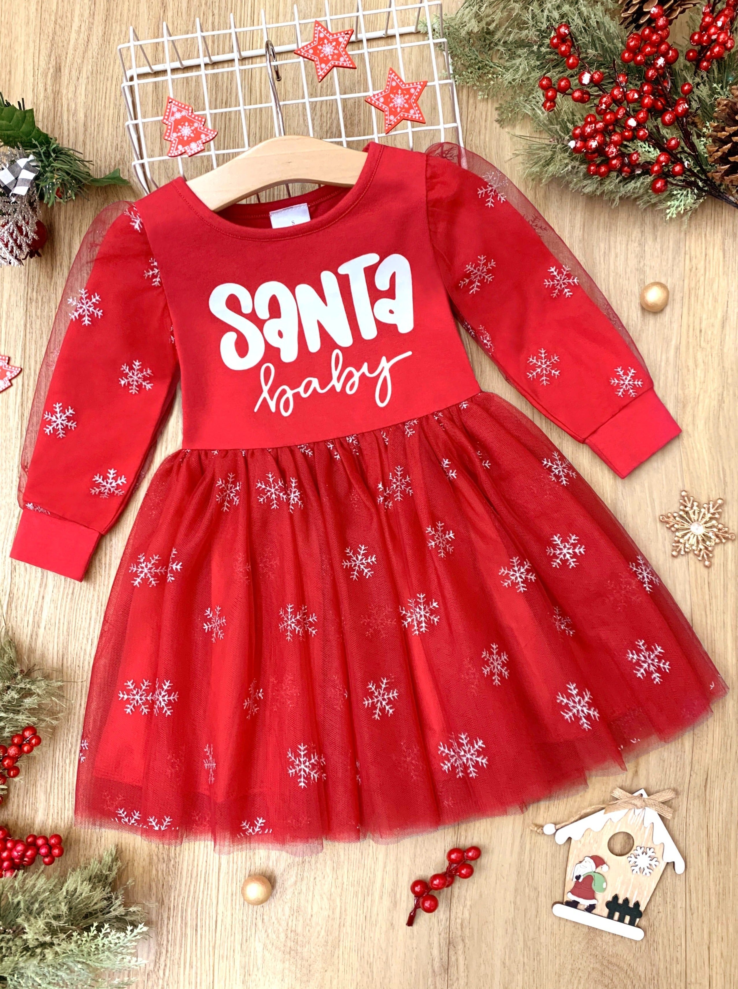 Santa Baby Christmas Tutu Dress