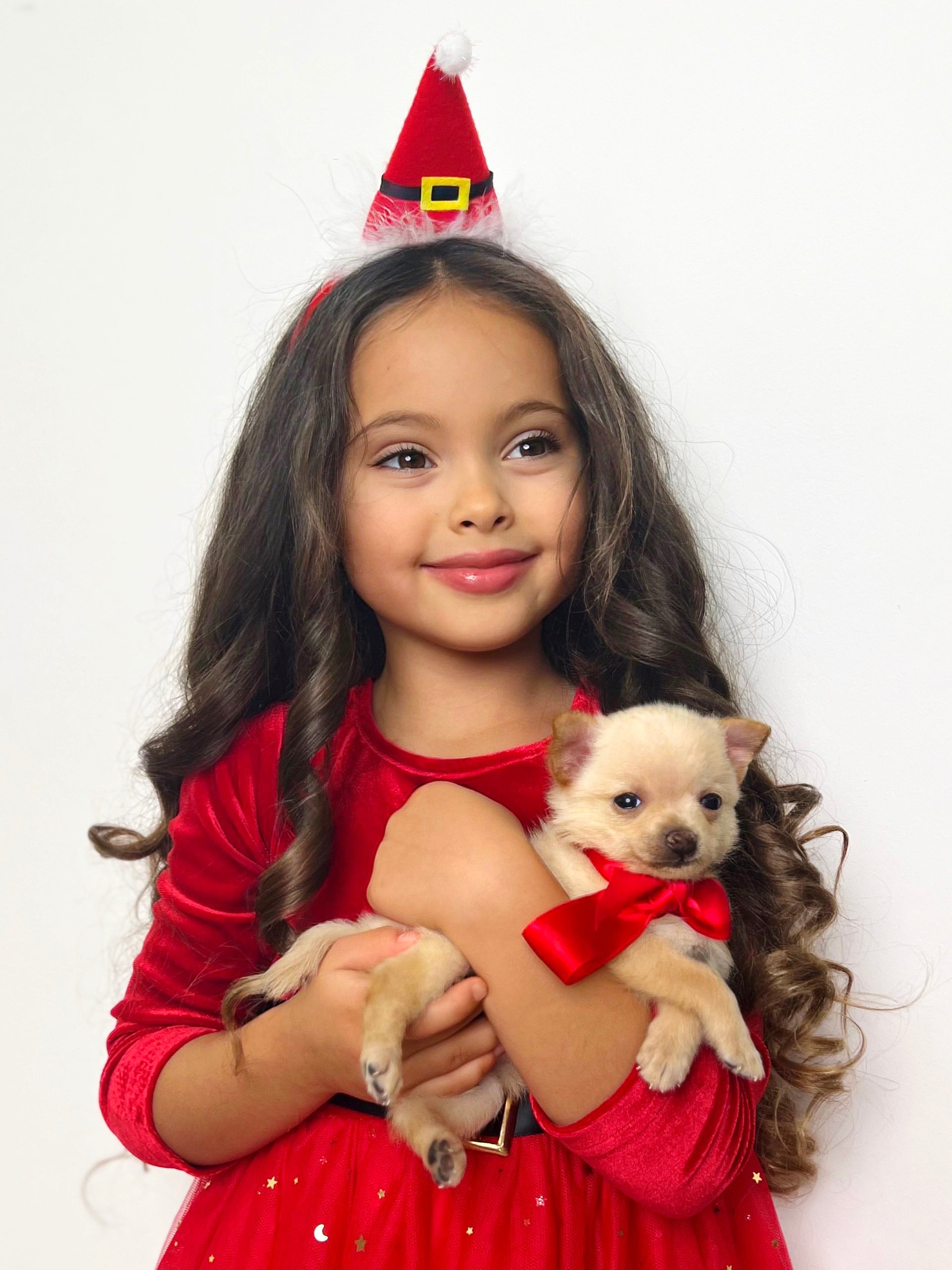 Santa's Little Sweetheart Velvet Christmas Dress