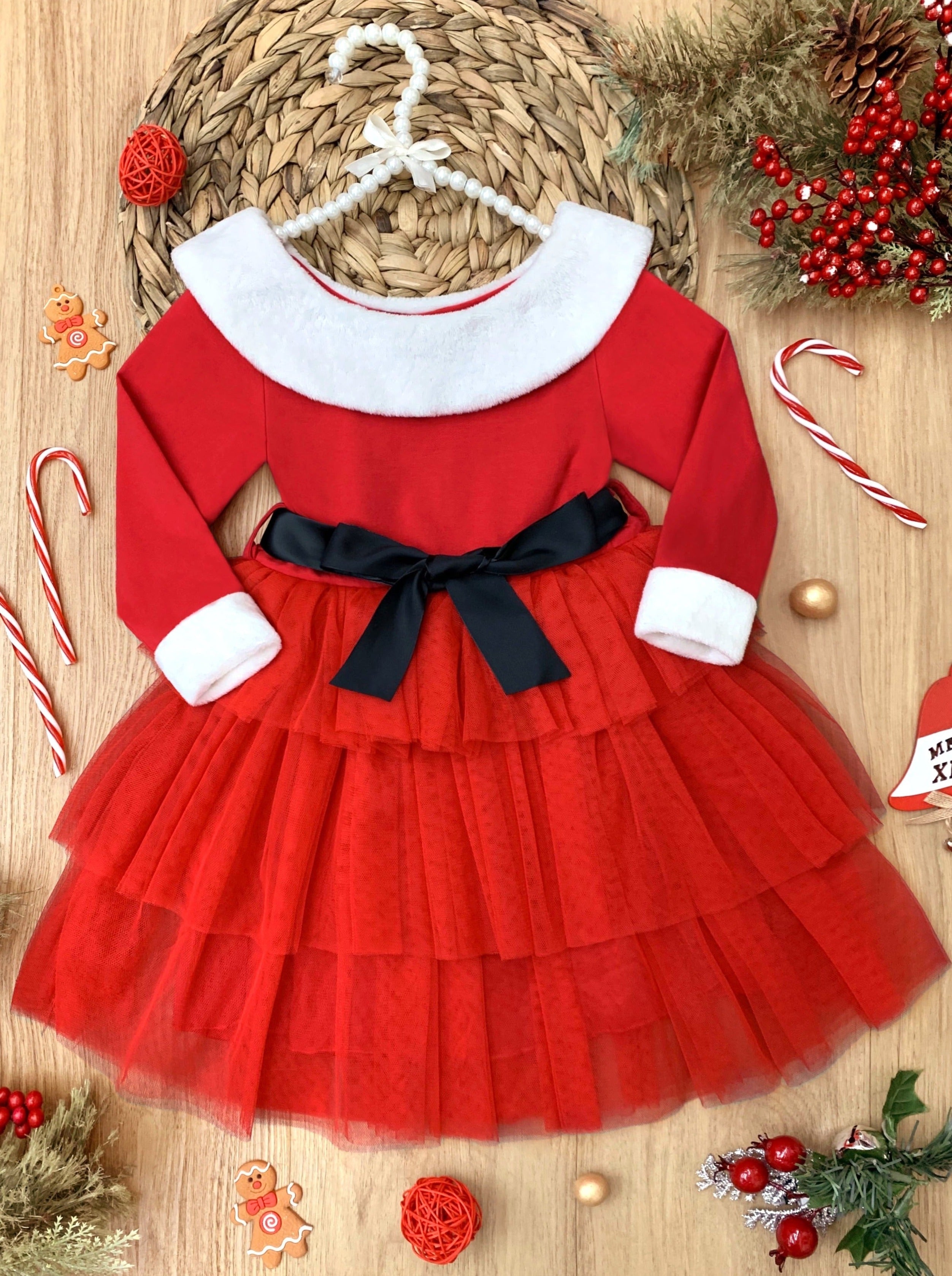 North Pole Princess Tiered Tulle Dress