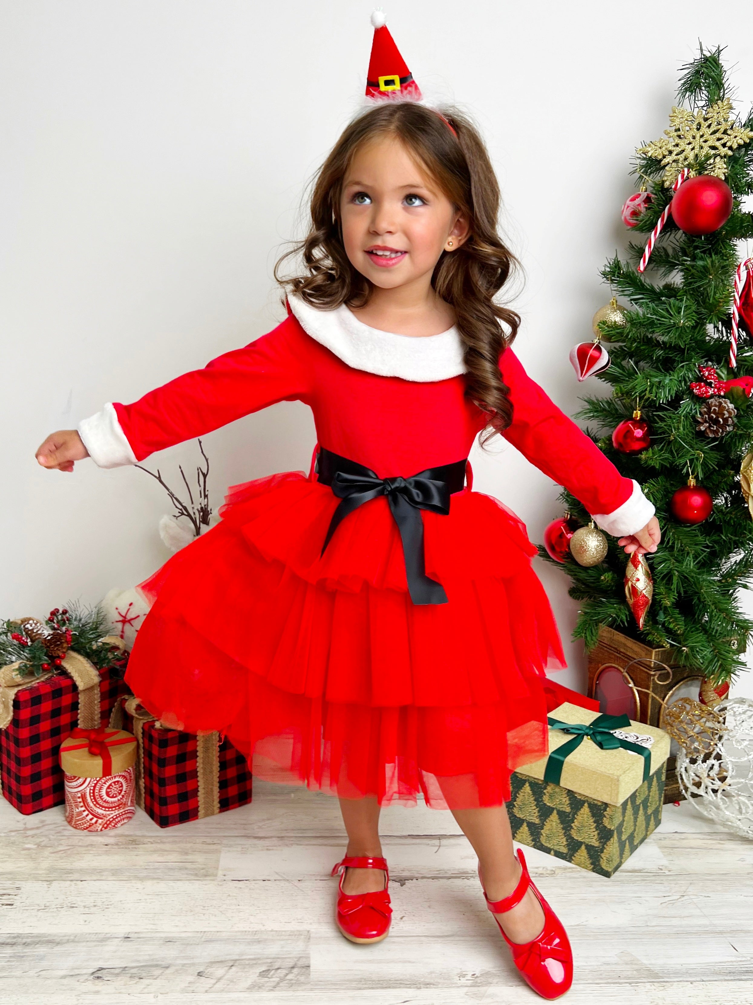 North Pole Princess Tiered Tulle Dress