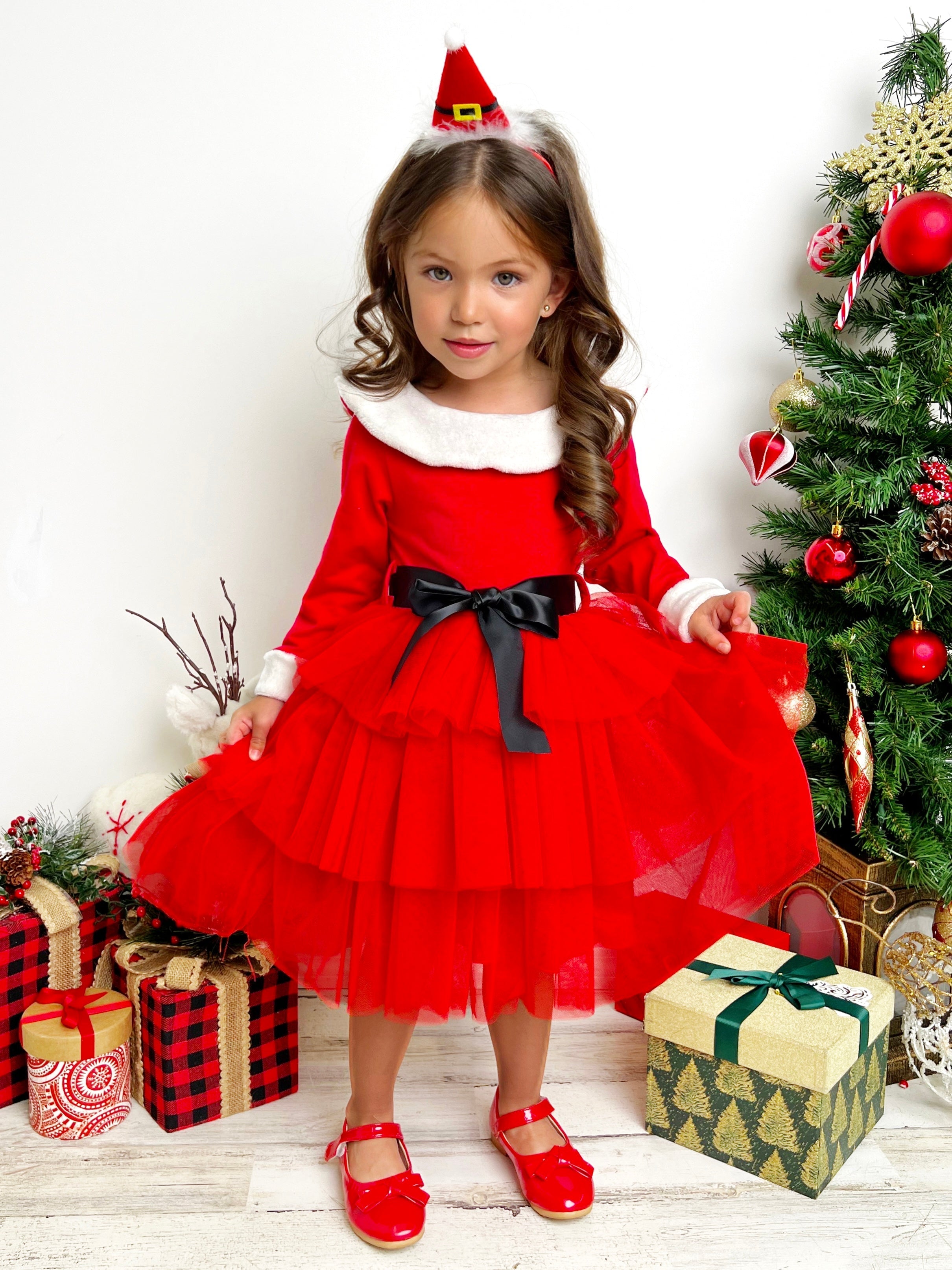 North Pole Princess Tiered Tulle Dress