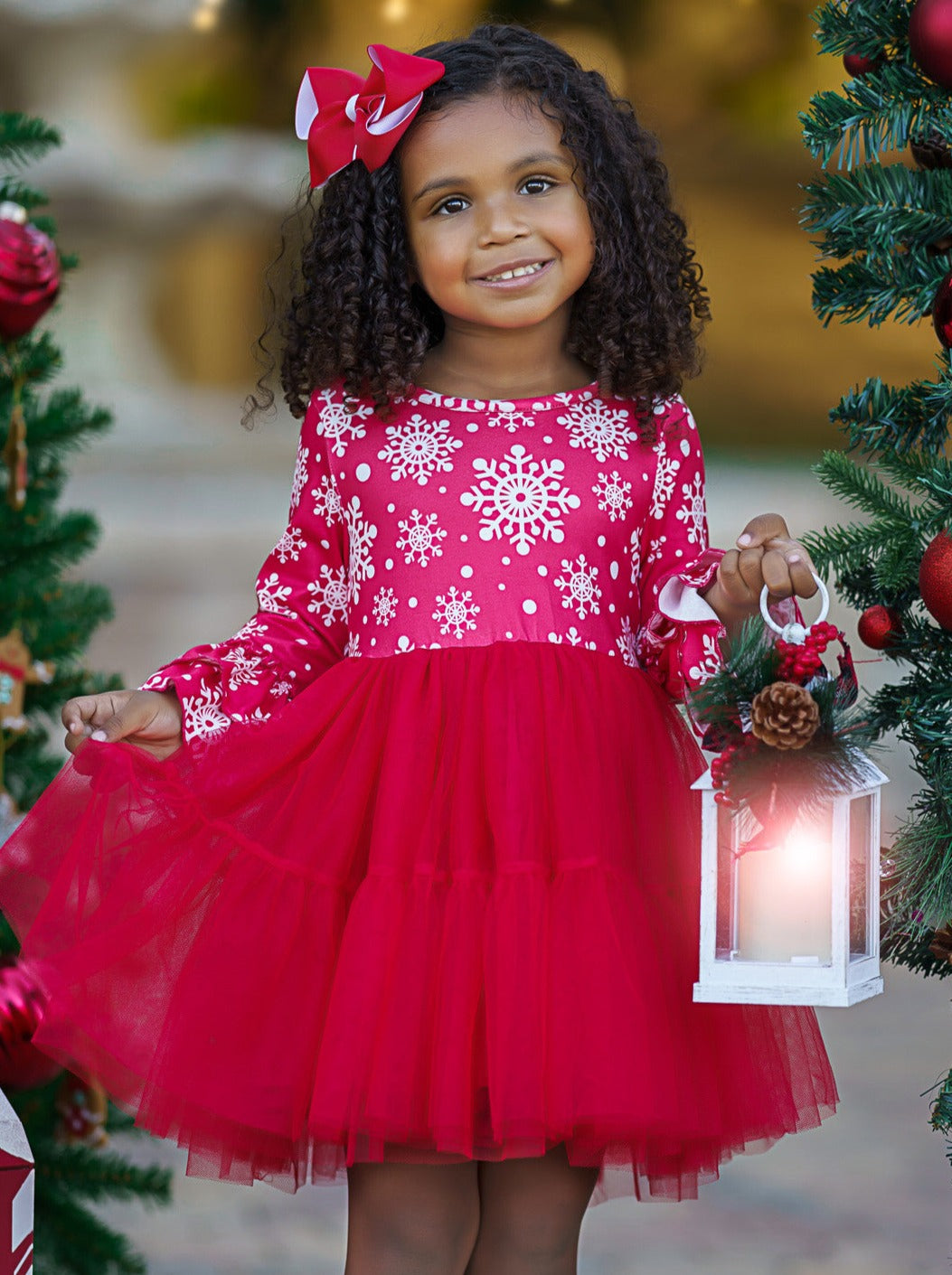 Twirls In Winter Snowflakes Tutu Dress