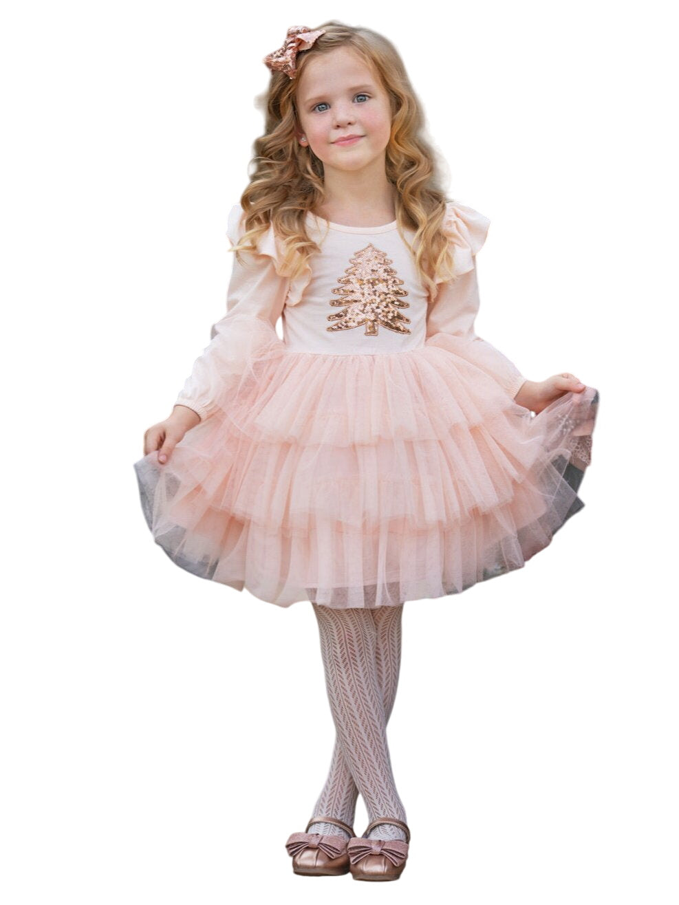 Twinkle Tree Sequin Christmas Tutu Dress