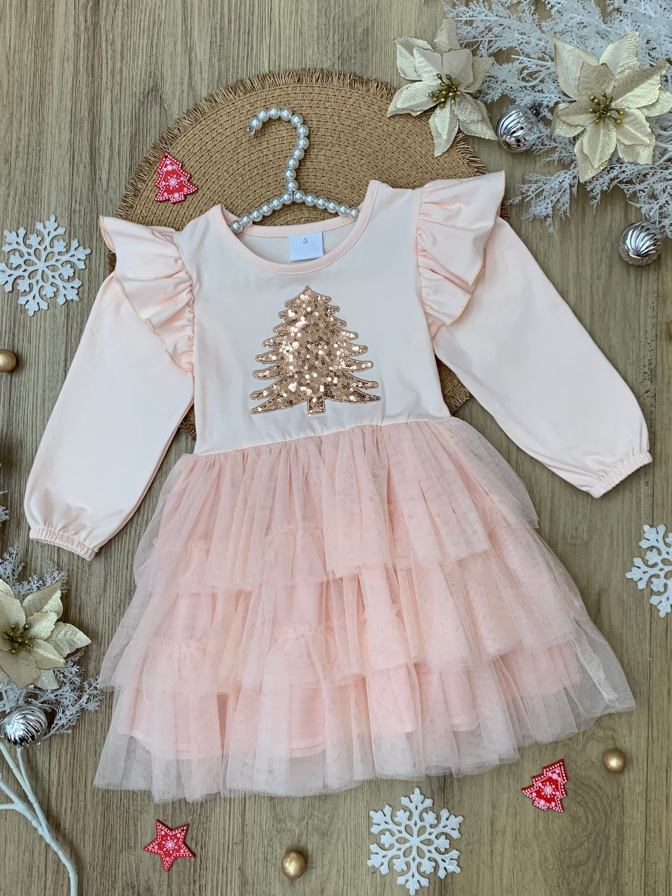 Twinkle Tree Sequin Christmas Tutu Dress