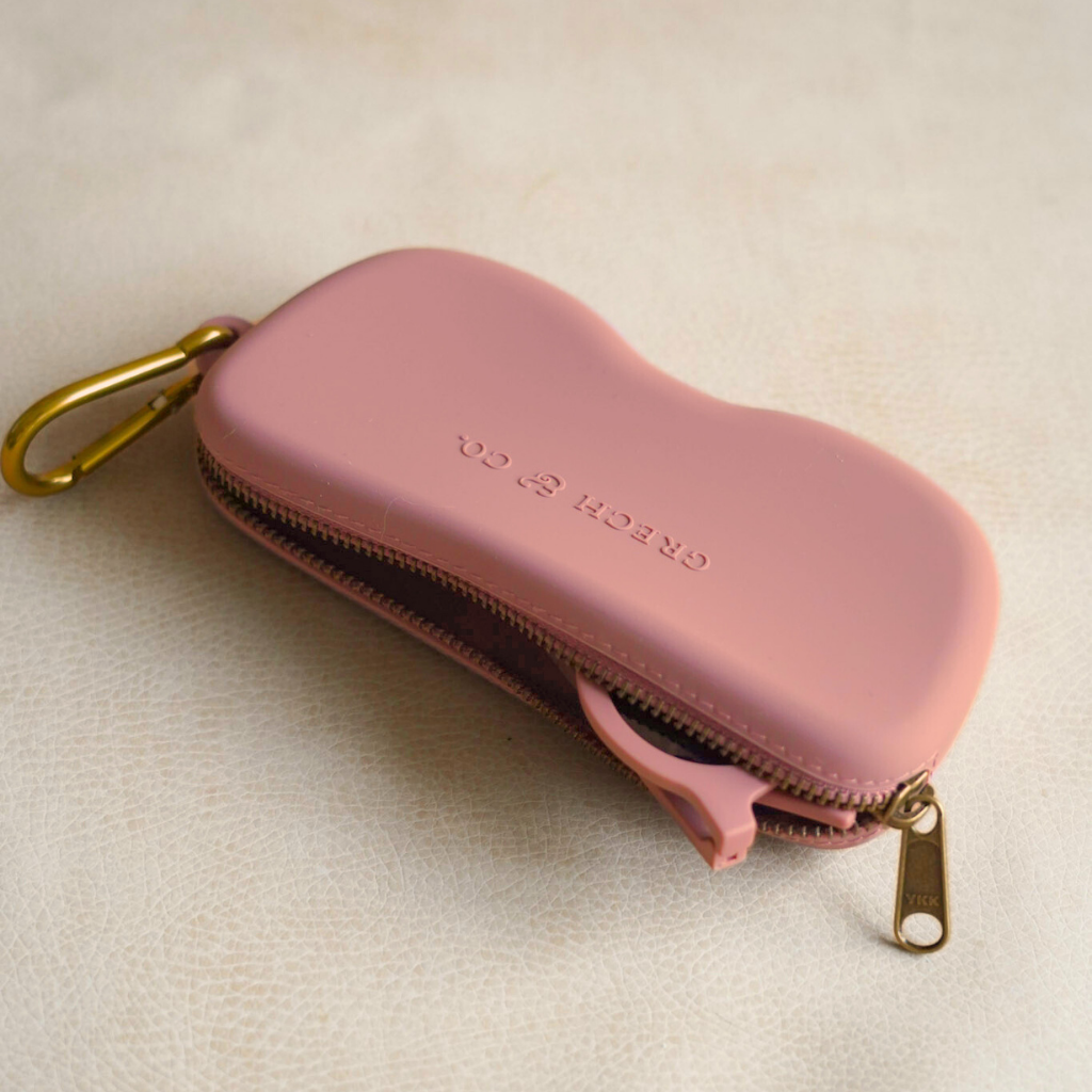 Zip + Go Case | Soft Silicone | Heather Rose