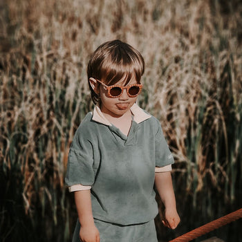 Classic | Sustainable Sunglasses | Plant-based Bendable Polarized - Child | 3-8 Y | Sunset Gingham