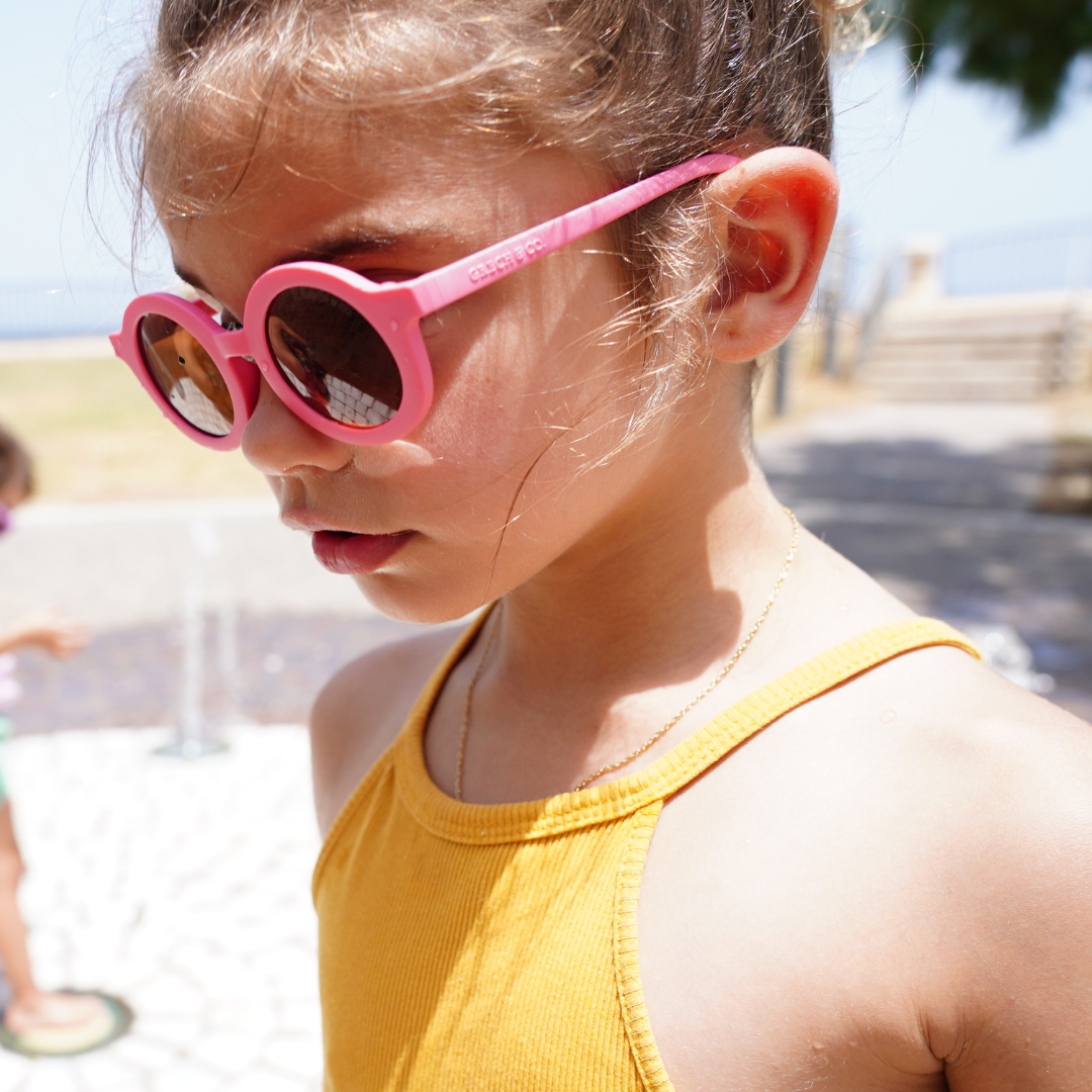 Original Round Sustainable Sunglasses | Bio-based  Bendable Polarized | Bubble Gum