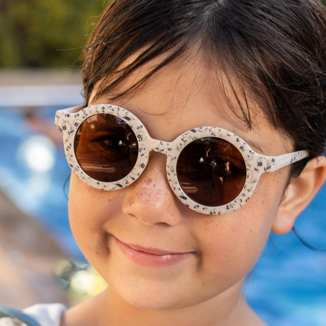 Original Round Sustainable Sunglasses | Bio-based  Bendable Polarized | Scandi Floral