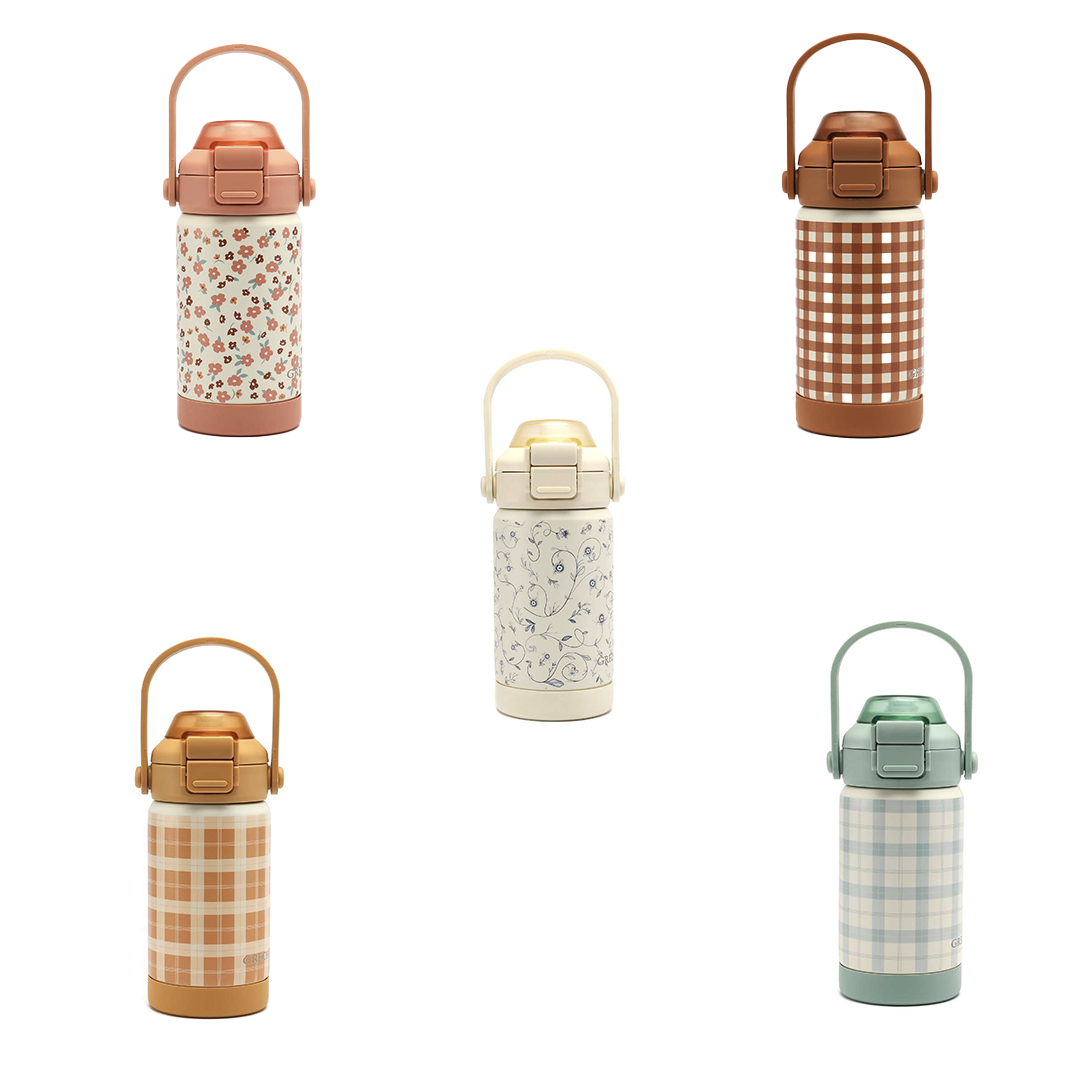 Sip + Chug 2 In 1 Thermo Water Bottle 12 Oz. | Sienna Gingham