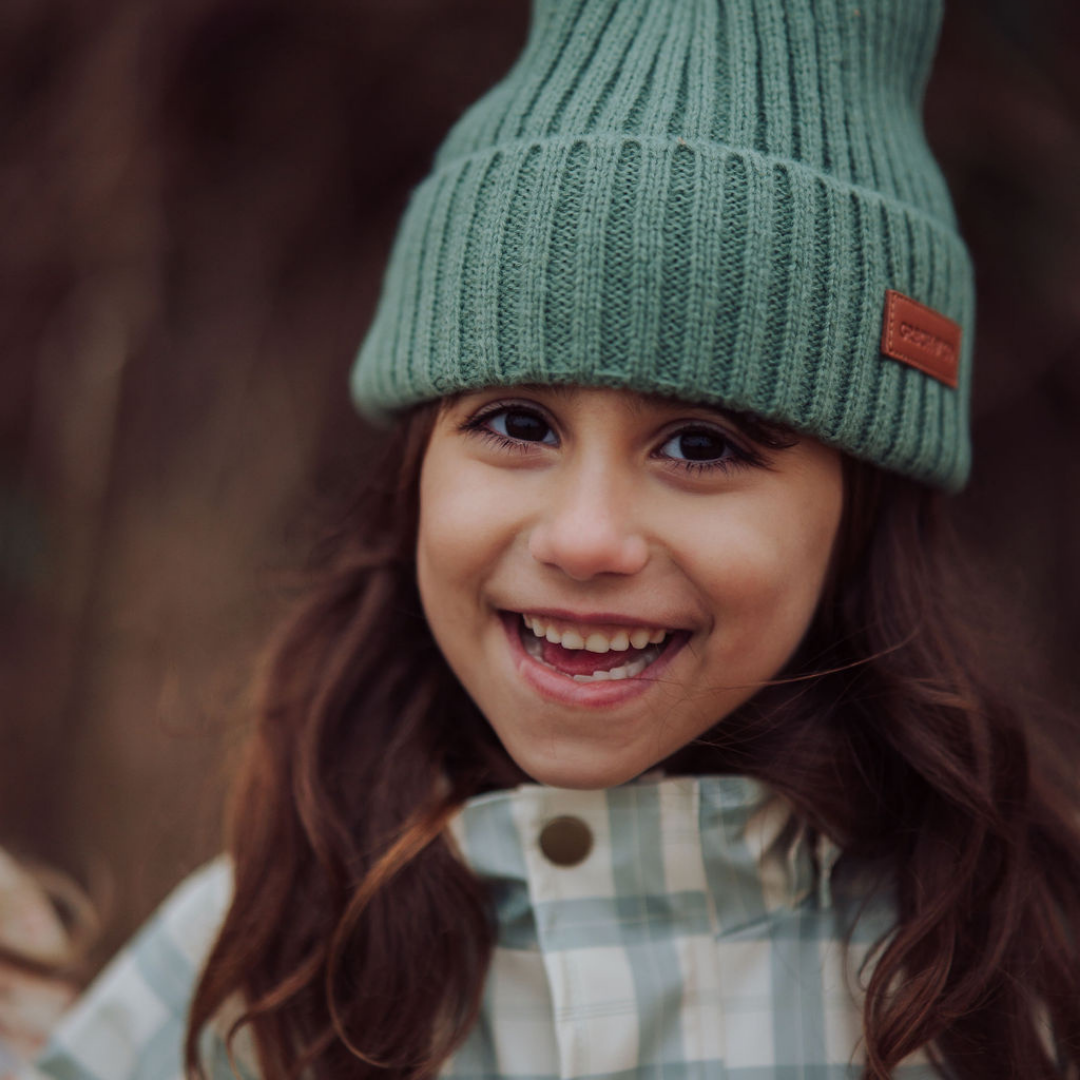 Knit Beanie Wide Rib | Fern