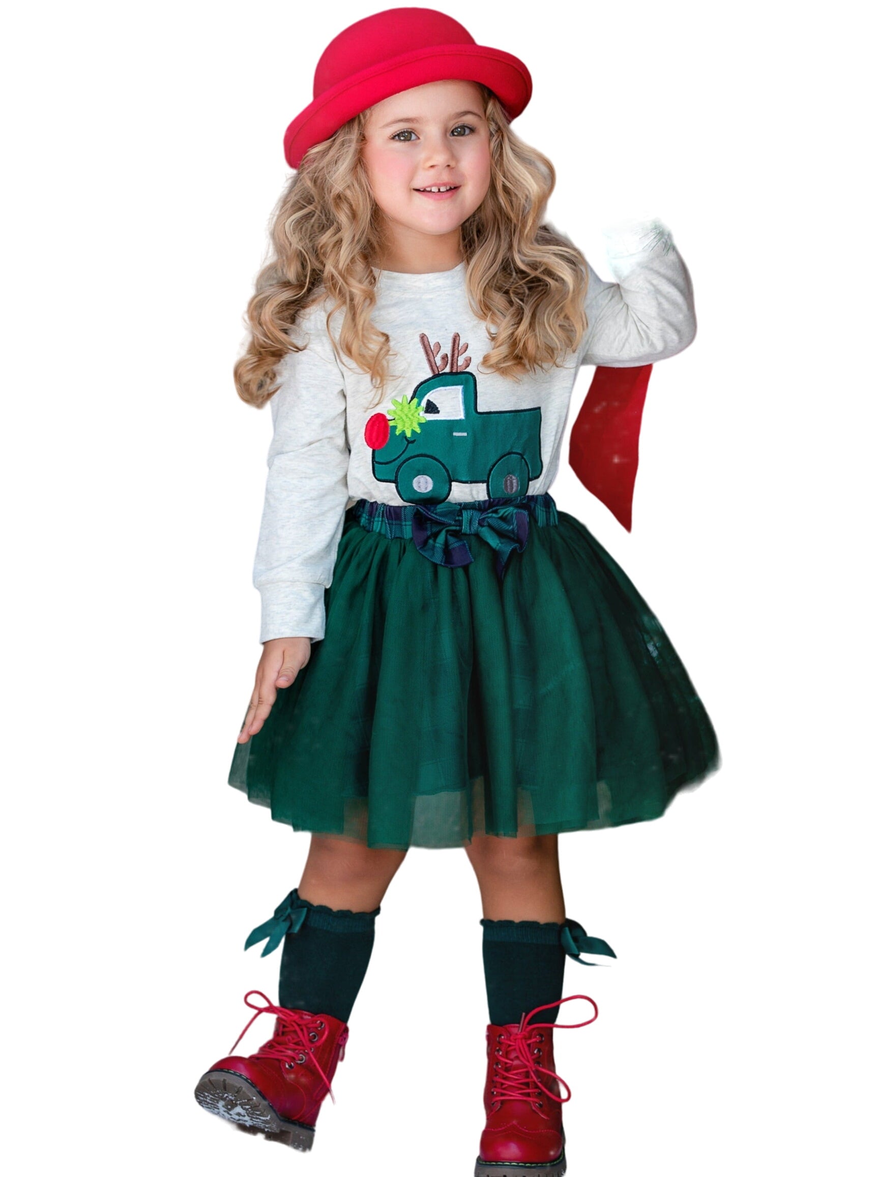 Lead The Way Plaid Tutu Skirt Set