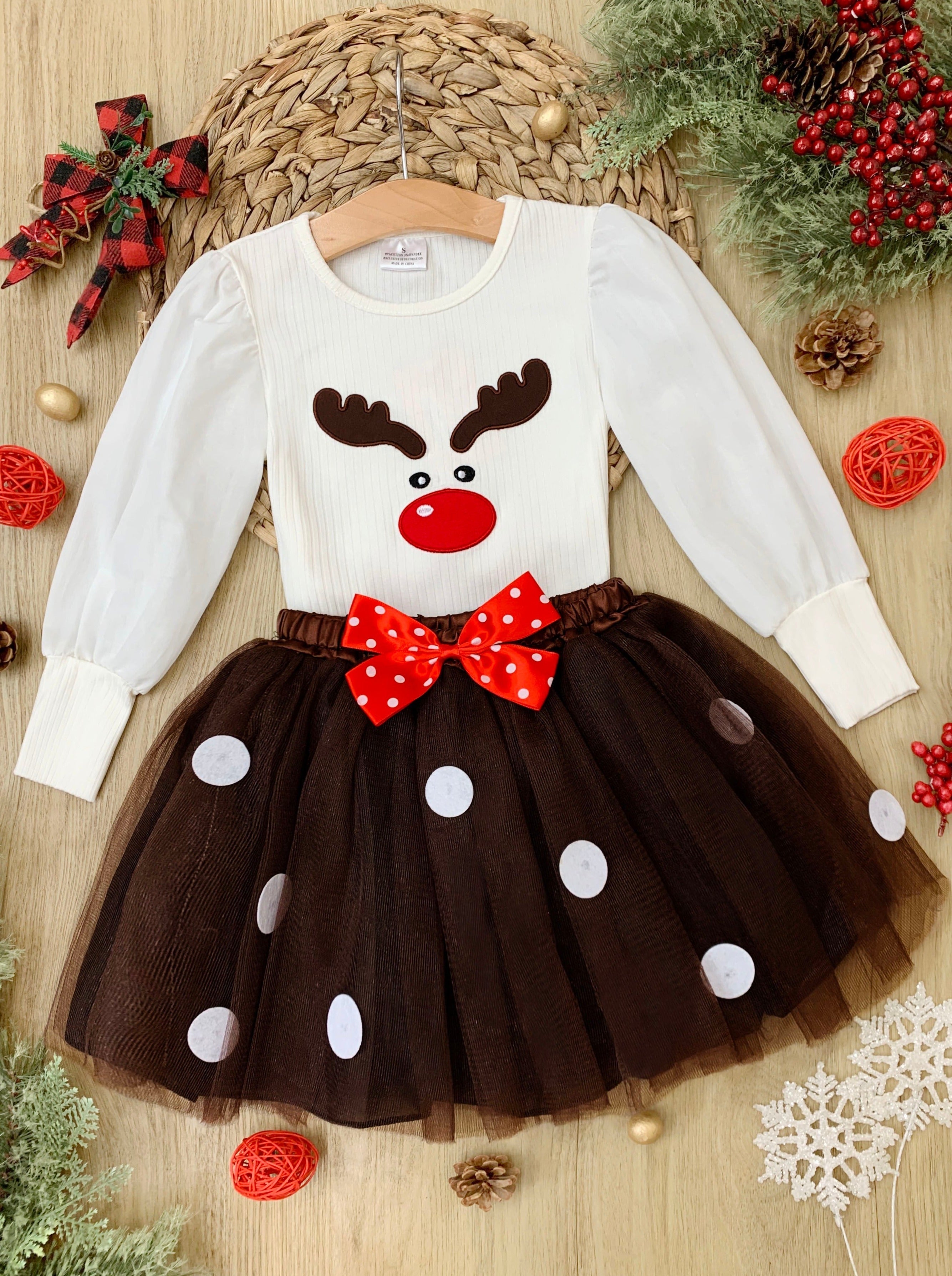 My Favorite Reindeer Tutu Skirt Set