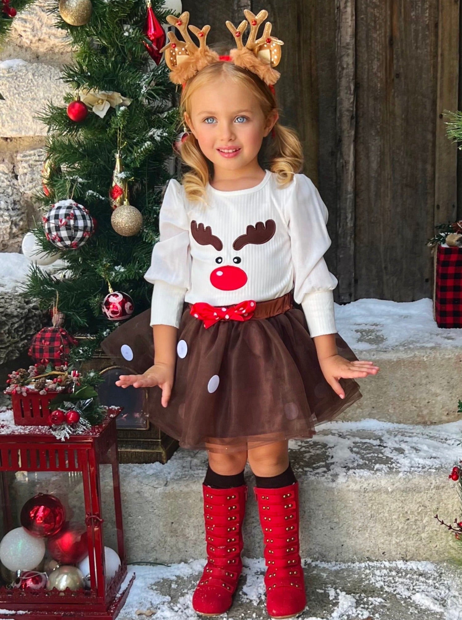 My Favorite Reindeer Tutu Skirt Set