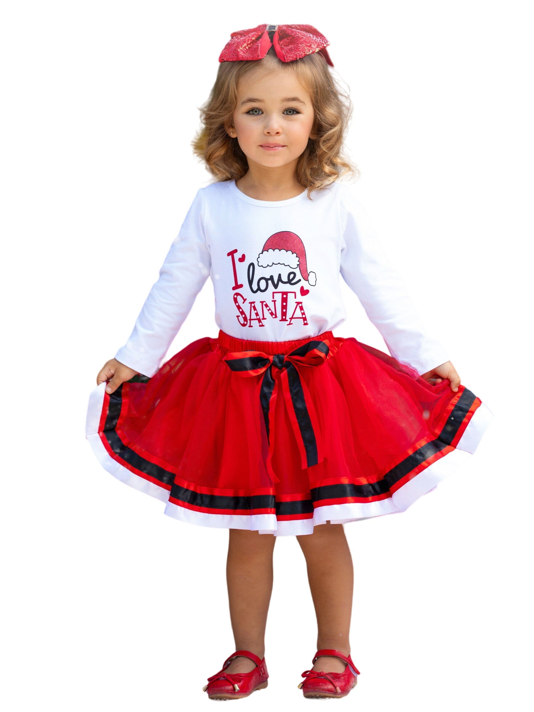 I Love Santa Tutu Skirt Set