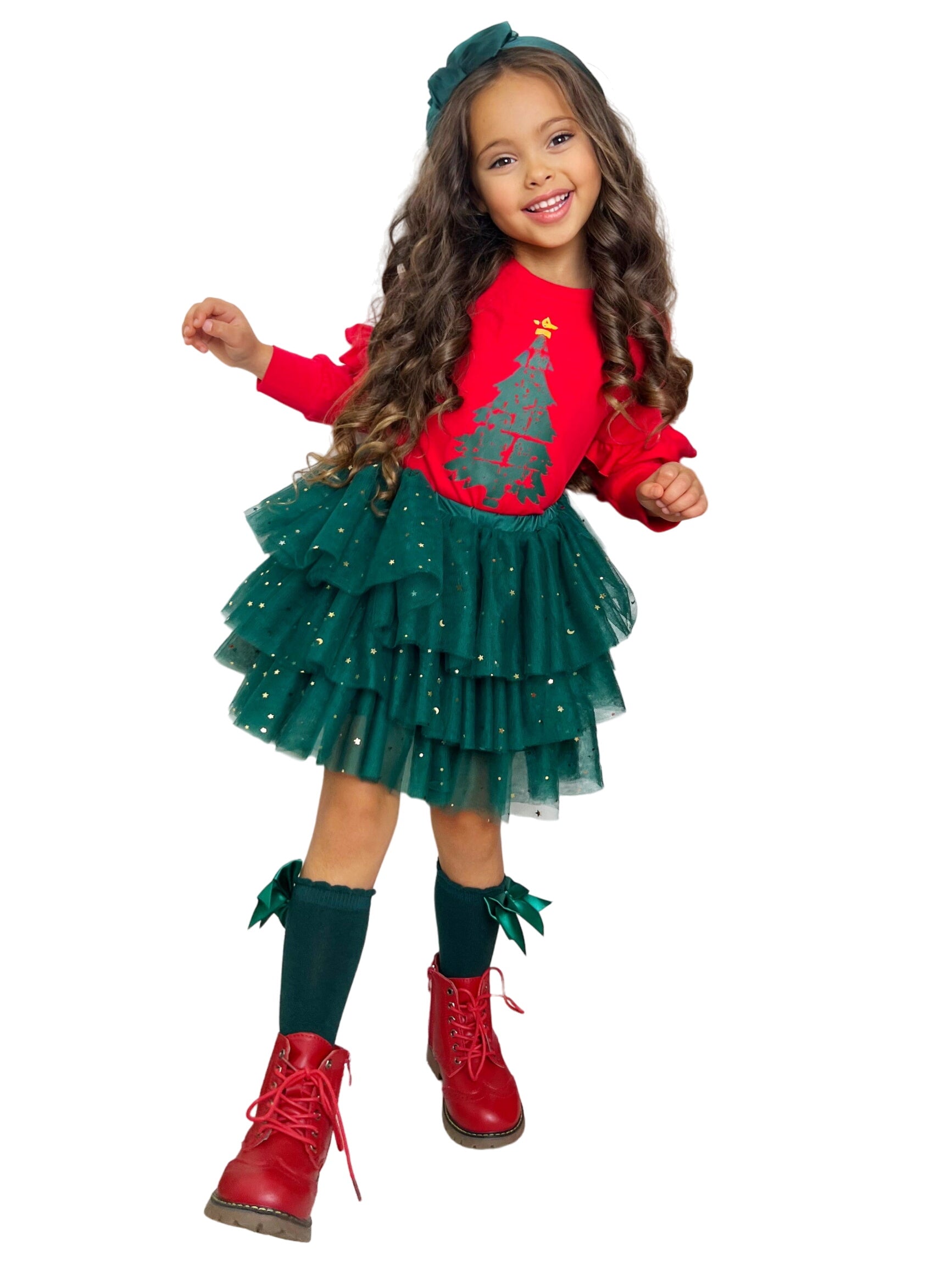 Light Up The Room Christmas Tree Tutu Skirt Set