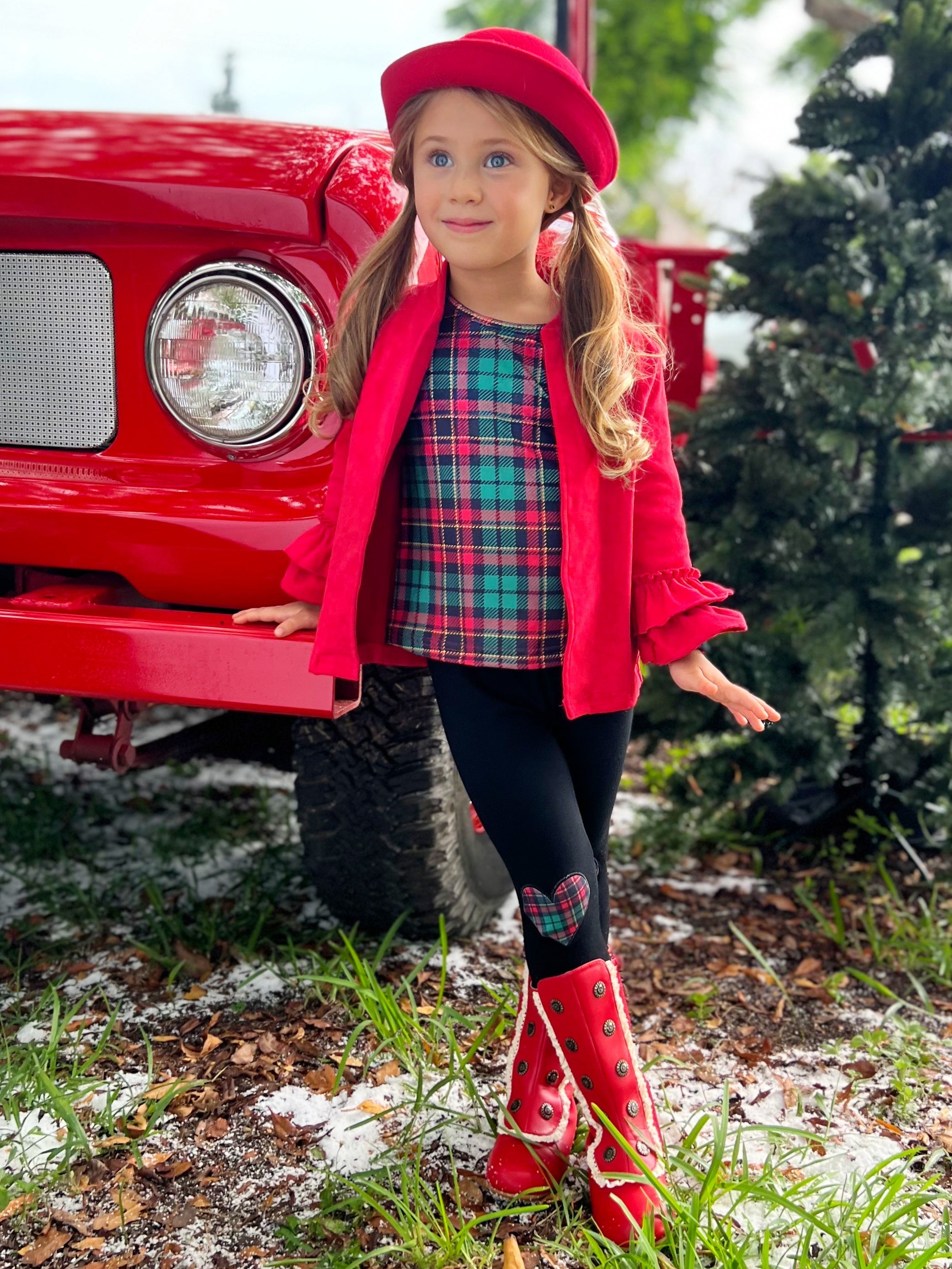 Jolly Dress-up Top, Cardigan And Legging Set