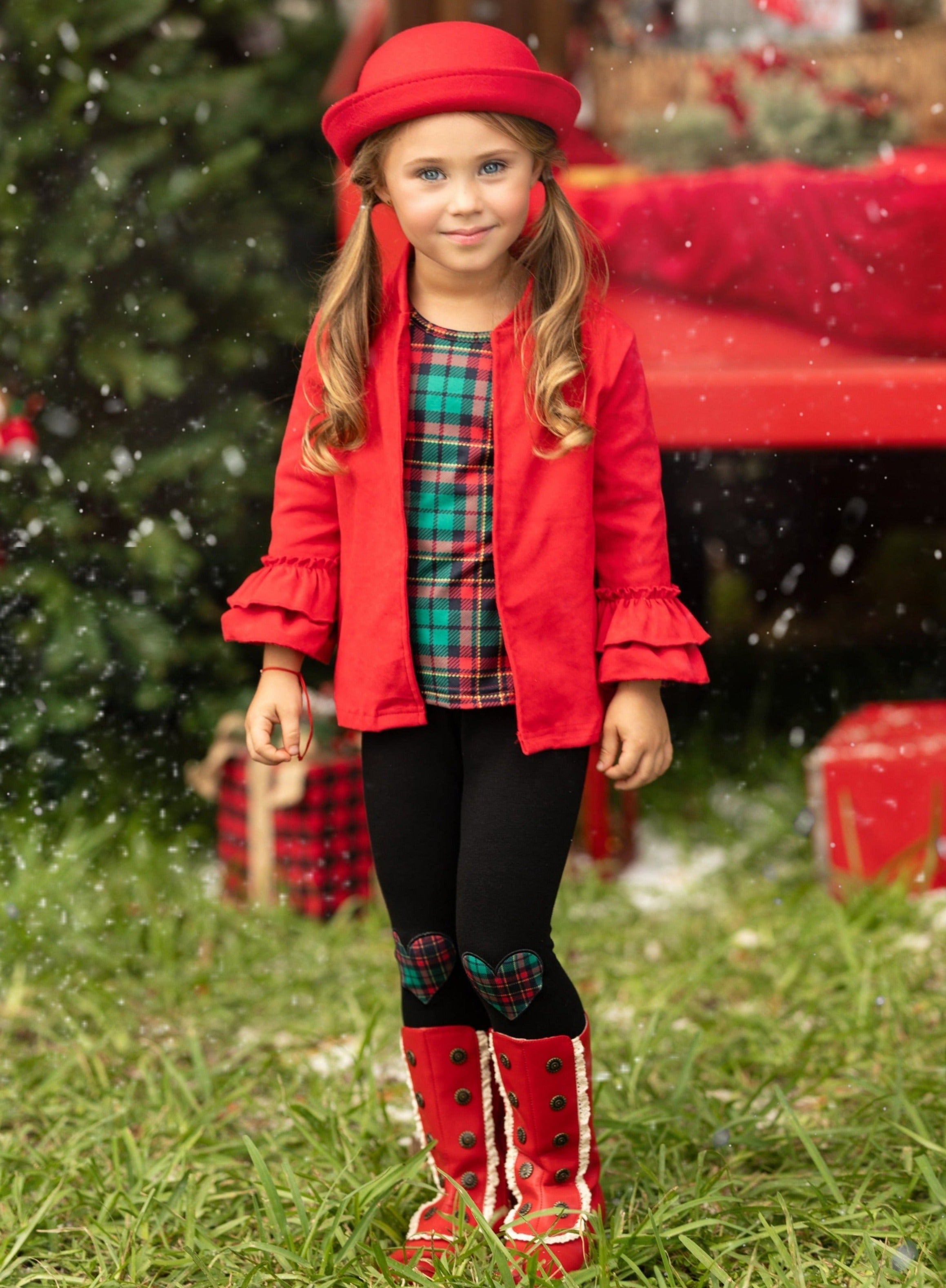 Jolly Dress-up Top, Cardigan And Legging Set