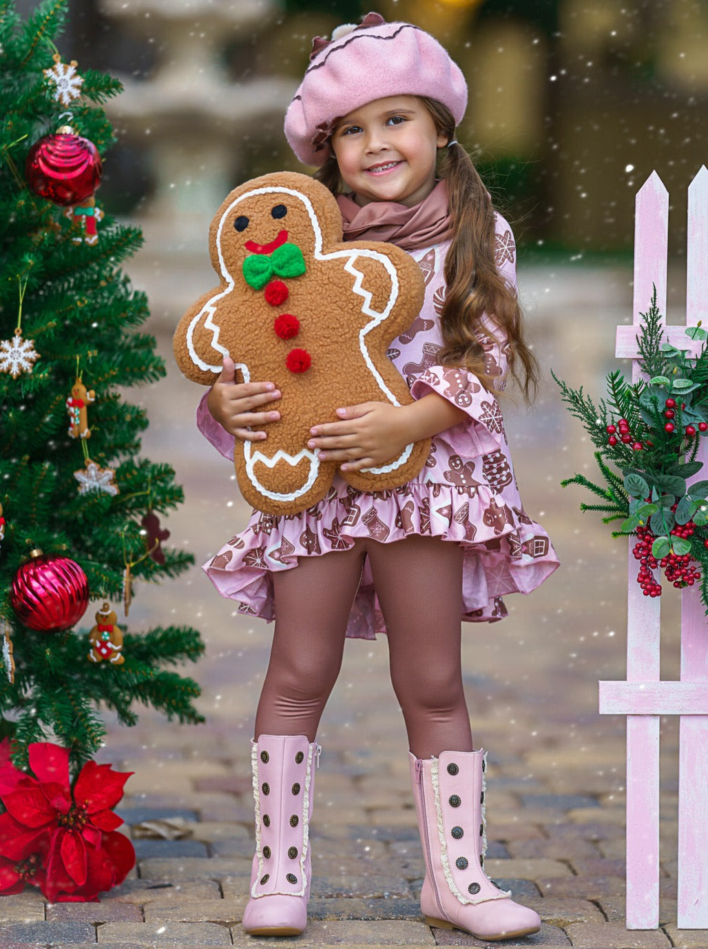 Sweetest Bite Cookies Top, Leggings, And Scarf Set