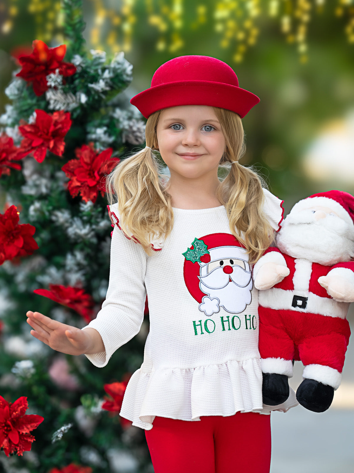 Santa Ruffle Tunic And Legging Set