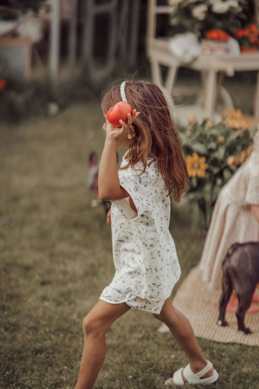 Retro Shorts | Organic Cotton Terry - Scandi Floral