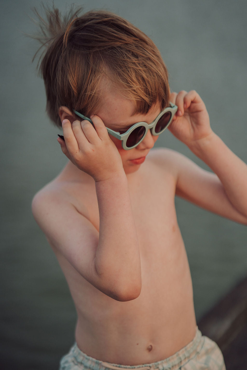Original Round Sustainable Sunglasses | Bio-based  Bendable Polarized | Fern