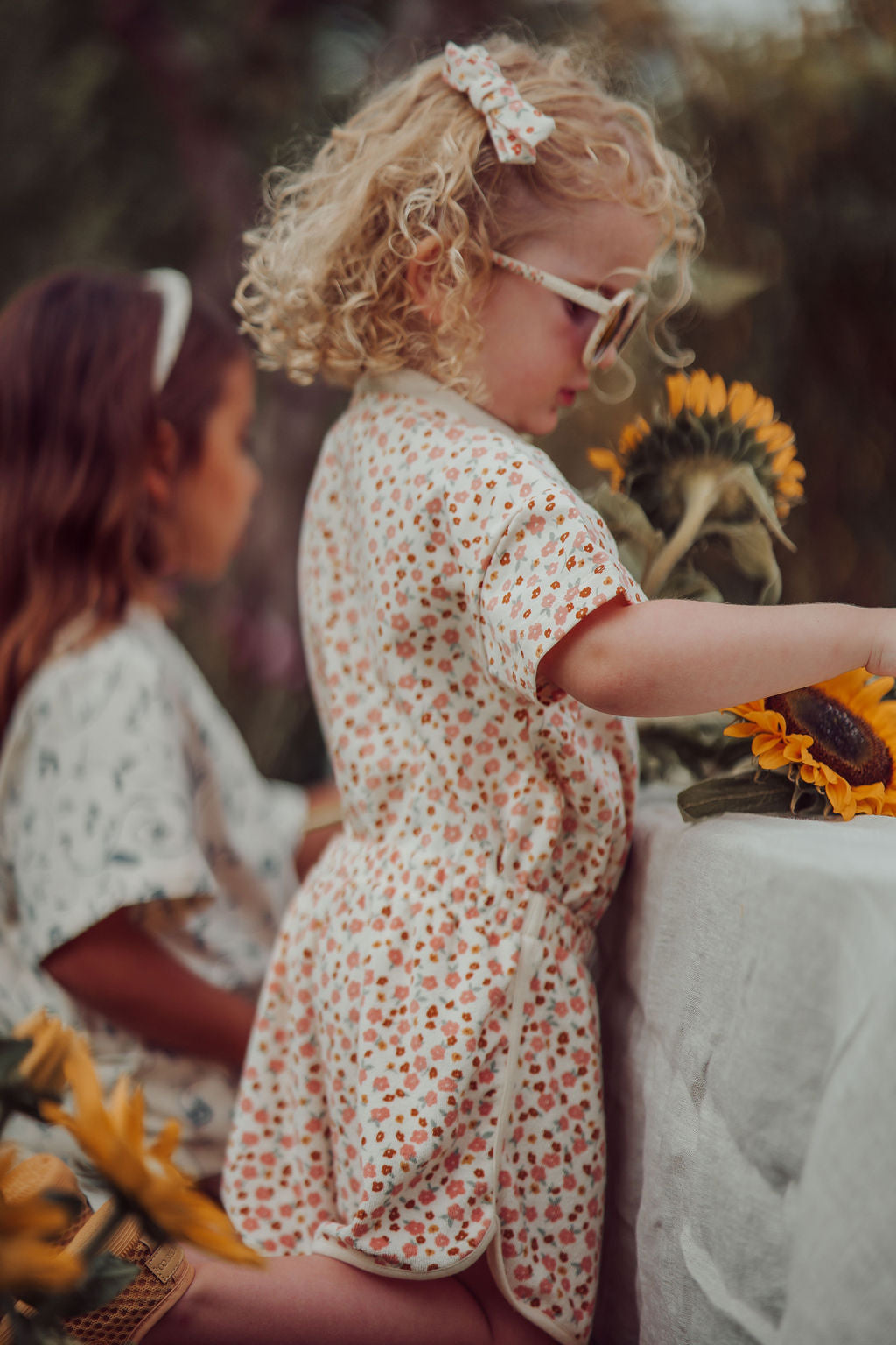Oversized T-shirt | Organic Cotton Jersey - Sunset Meadow